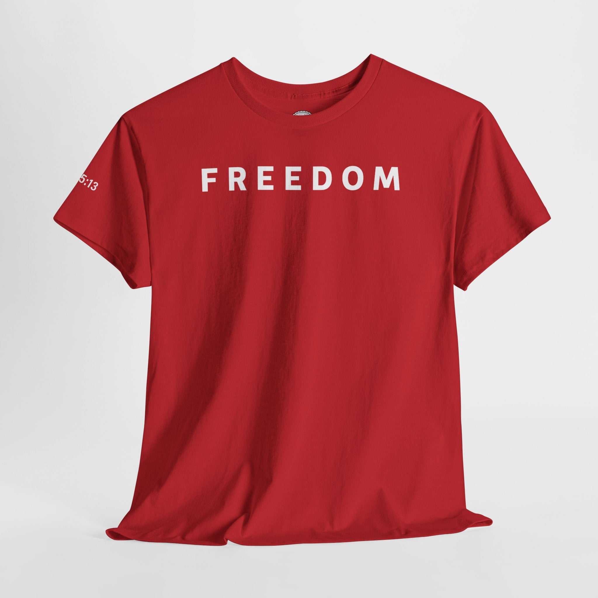 Copy of Freedom Gal 5:13 Unisex Heavy Cotton Tee, Casual Graphic T-Shirt, Comfortable Everyday Wear, Inspirational Gift, Freedom Clothing