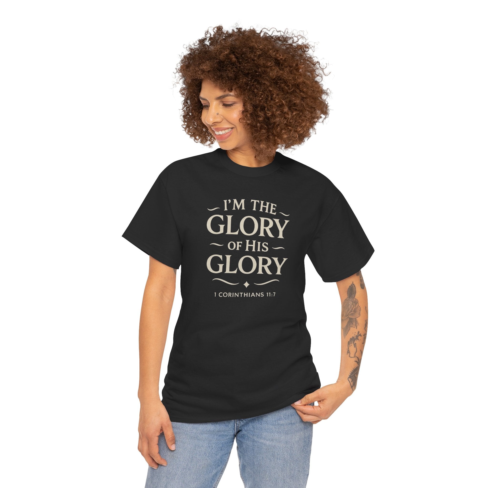 Faith-Inspired Heavy Cotton Tee, Inspirational Shirt, Christian Apparel, Gift for Believers, Spiritual Motivation Tee