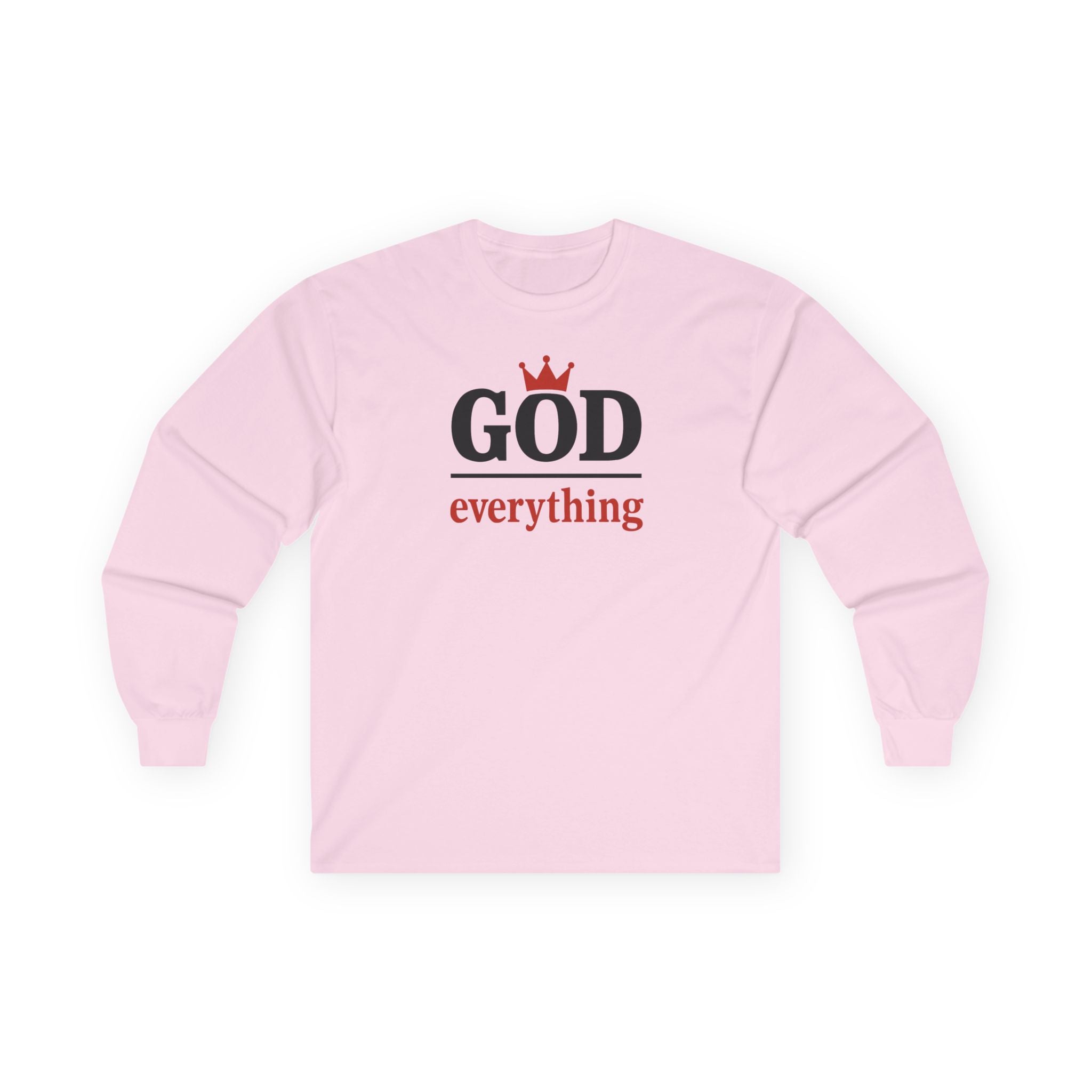 Christian Long Sleeve Tee - God over Everything