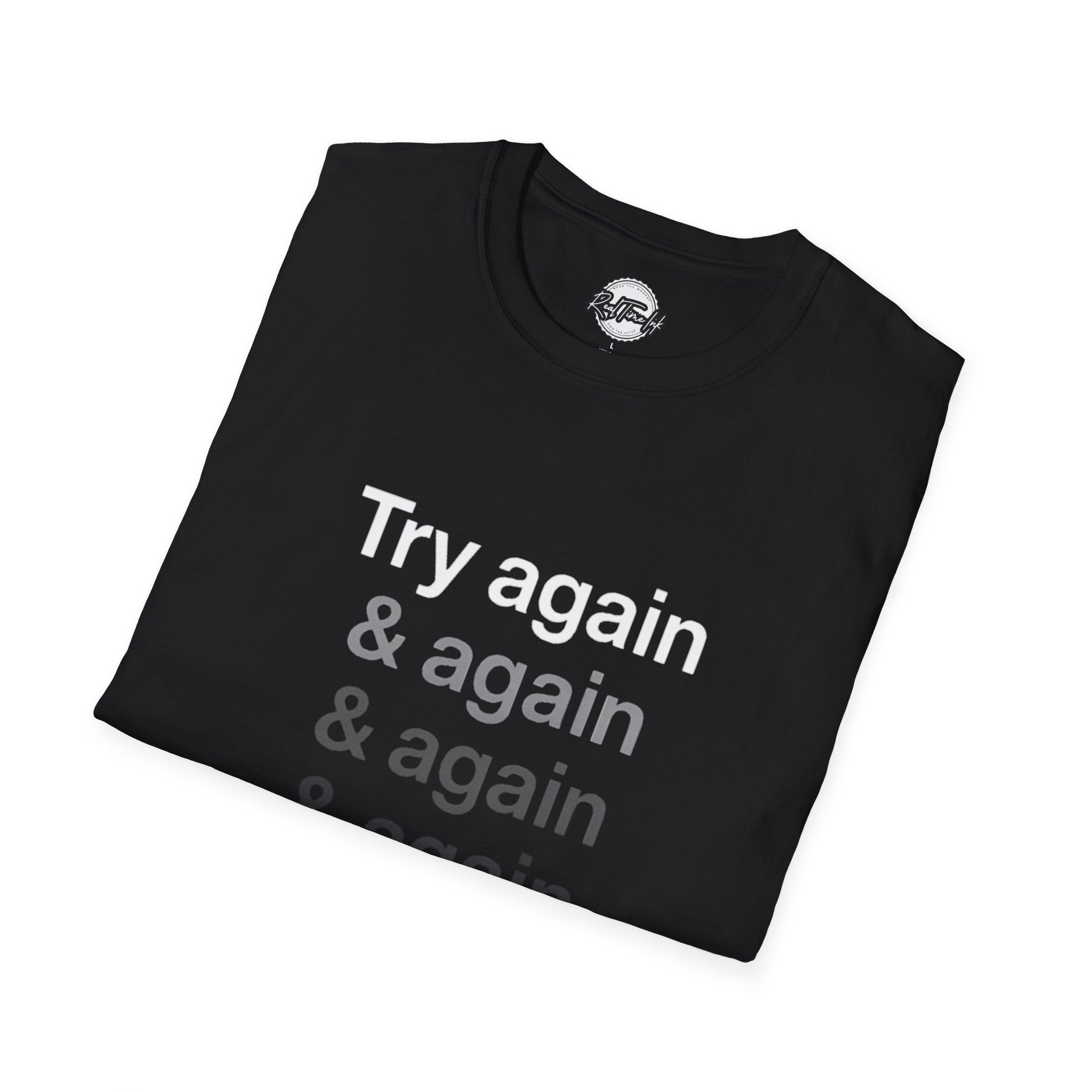 Motivational Unisex T-Shirt - "Try again & again & again", Inspirational Gift, Casual Wear, Everyday Tee, Fitness Apparel, Self-Help [...]