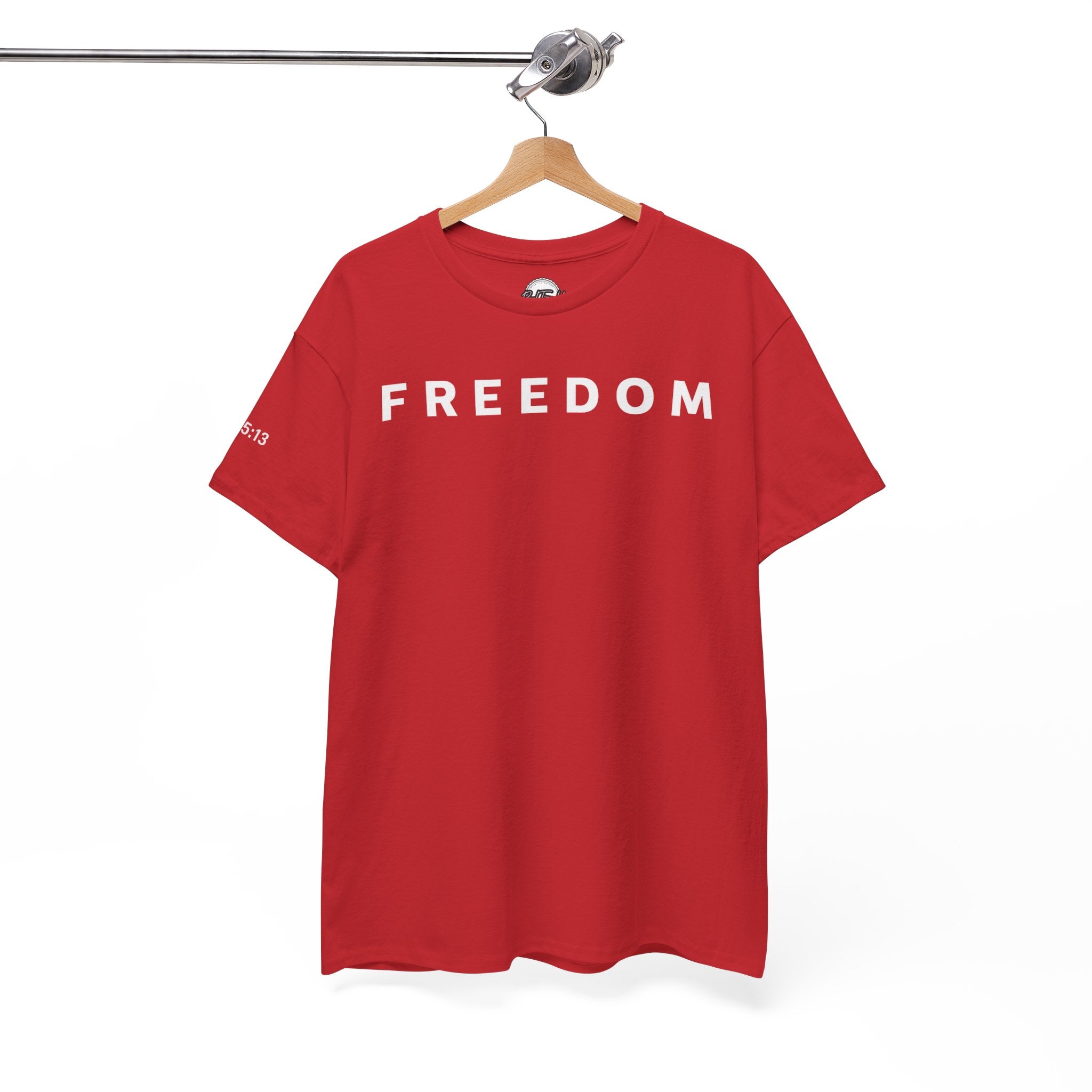 Copy of Freedom Gal 5:13 Unisex Heavy Cotton Tee, Casual Graphic T-Shirt, Comfortable Everyday Wear, Inspirational Gift, Freedom Clothing