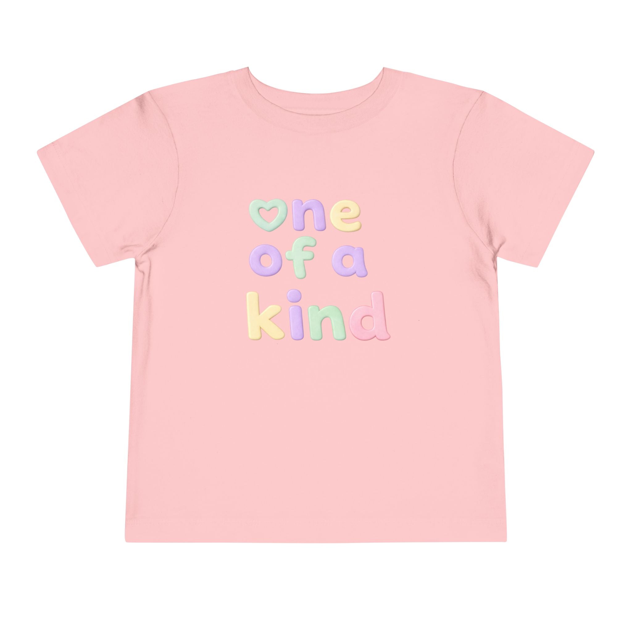 Toddler Tee – "One of a Kind" Pastel Heart Baby Shirt