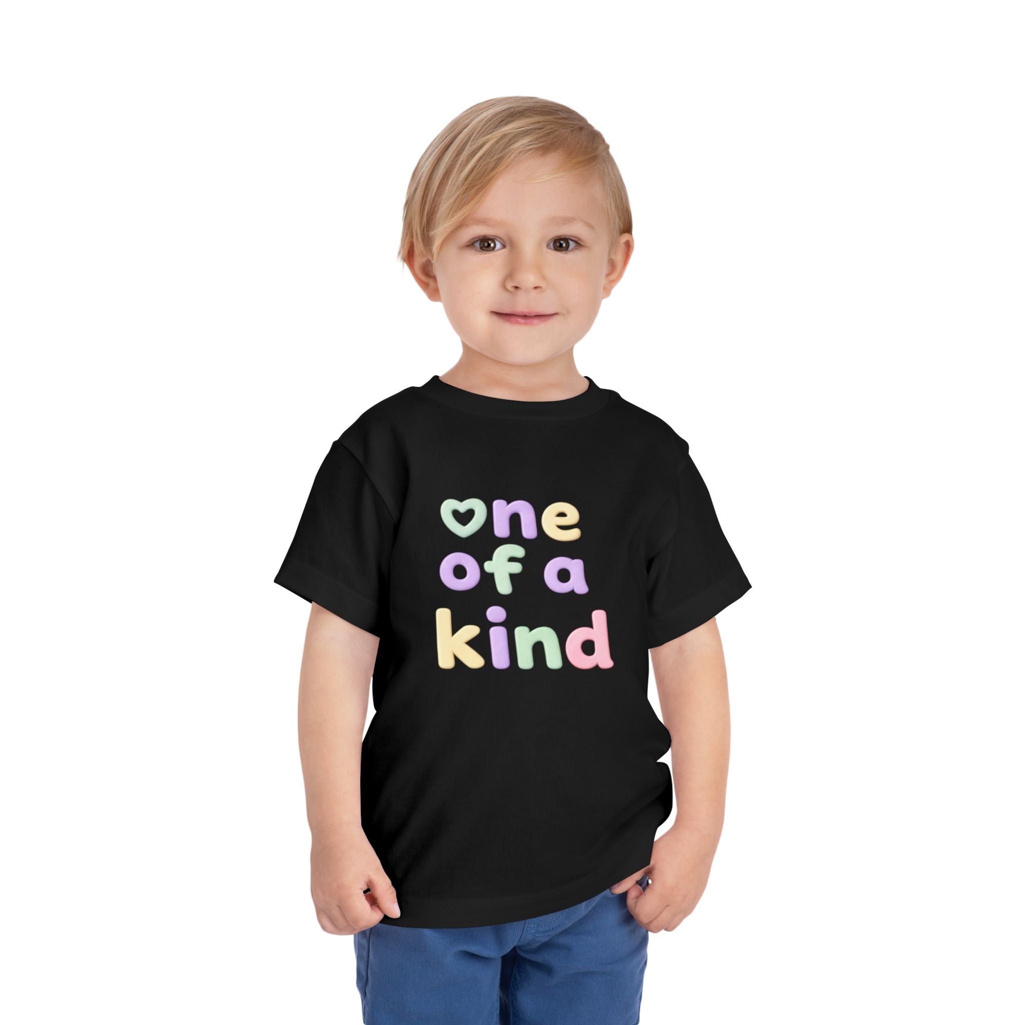 Toddler Tee – "One of a Kind" Pastel Heart Baby Shirt