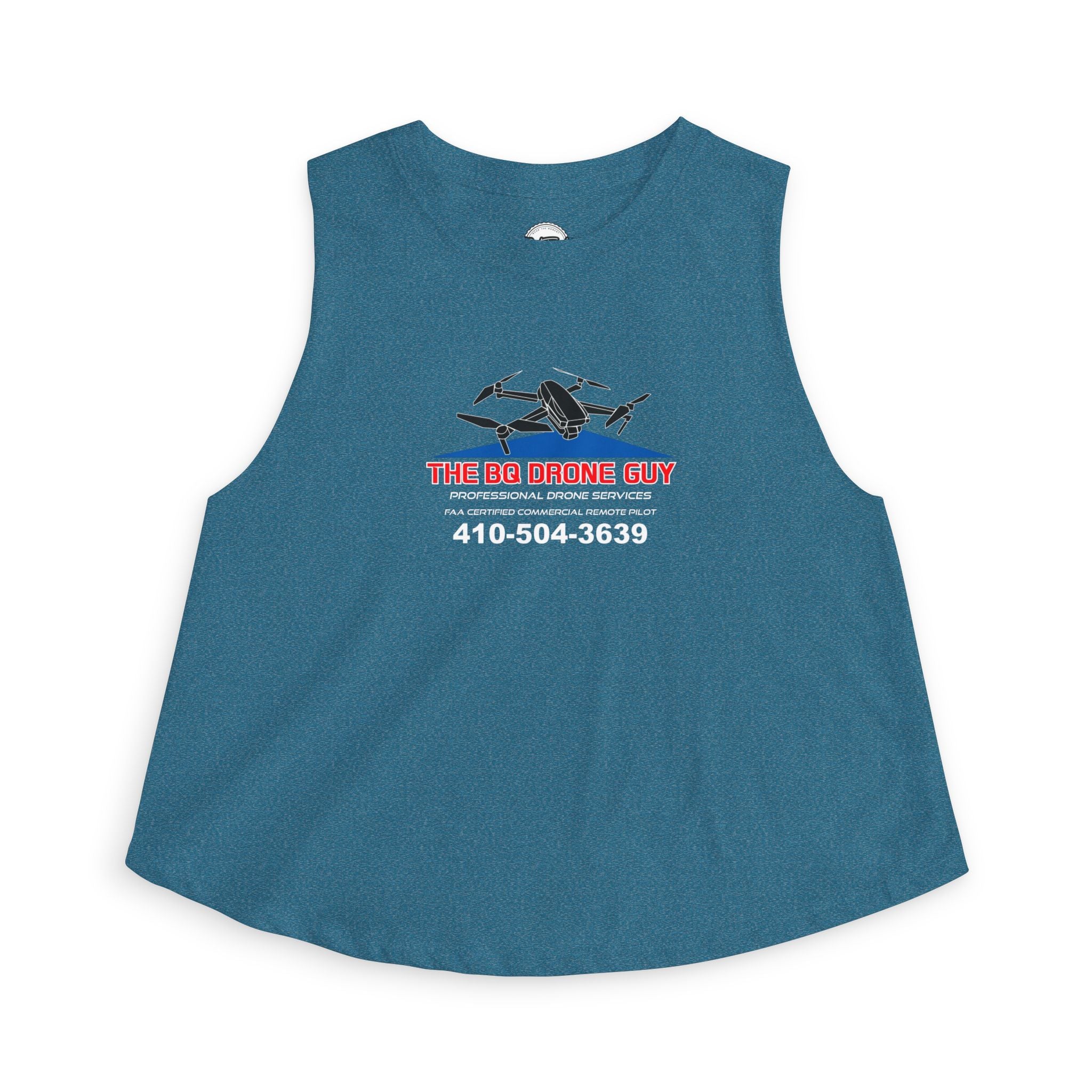 The BQ Drone Guy Graphic Sleeveless Tank crop top