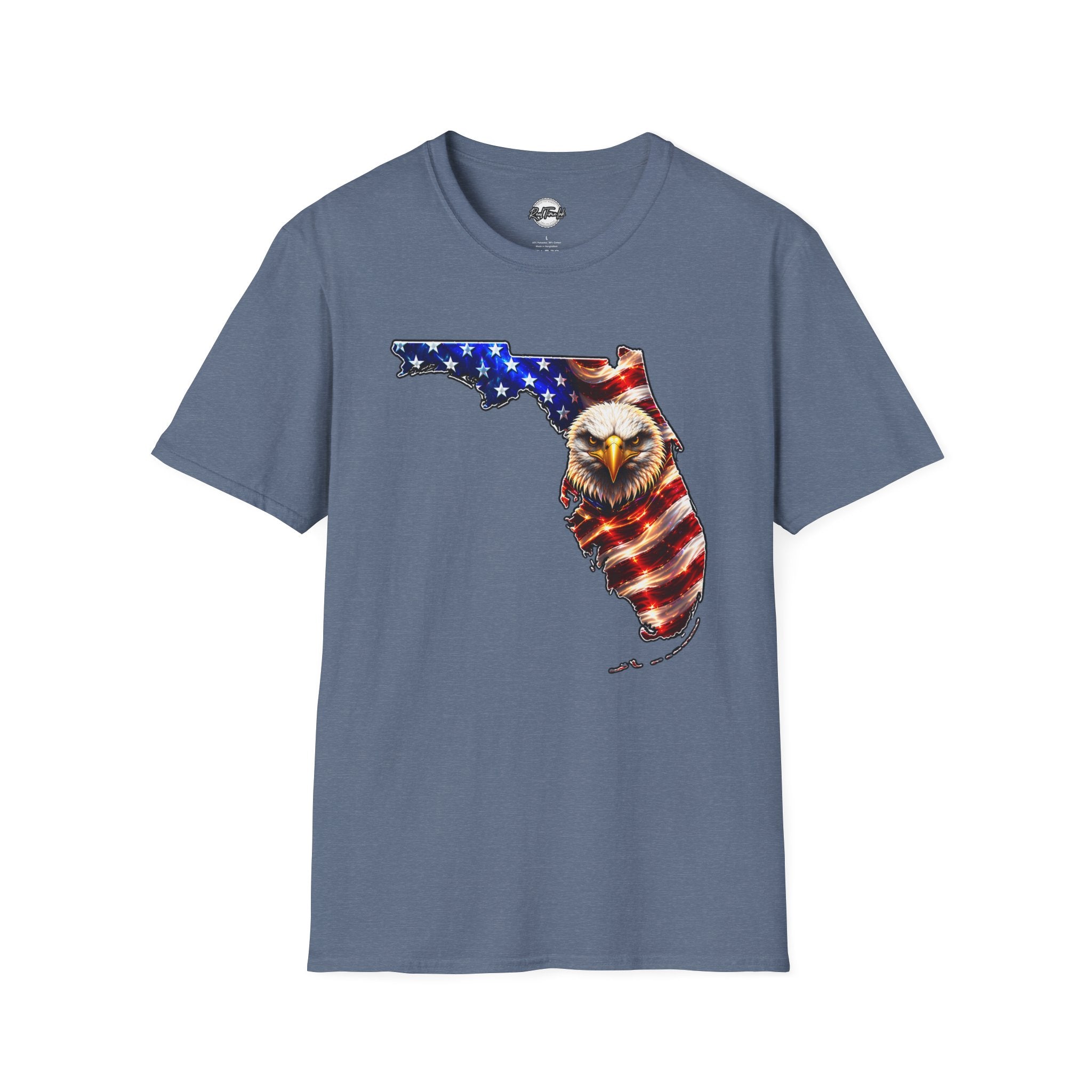 Florida Flag Eagle T-Shirt — American Flag State Outline Tee