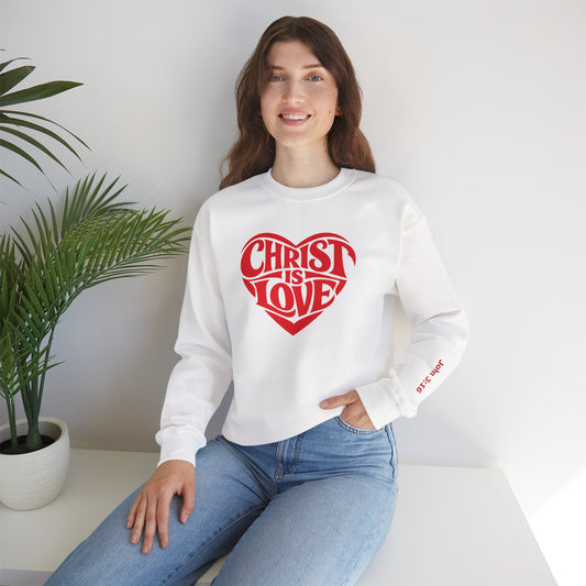 Christ Is Love Heart crewneck | Christian faith sweatshirt