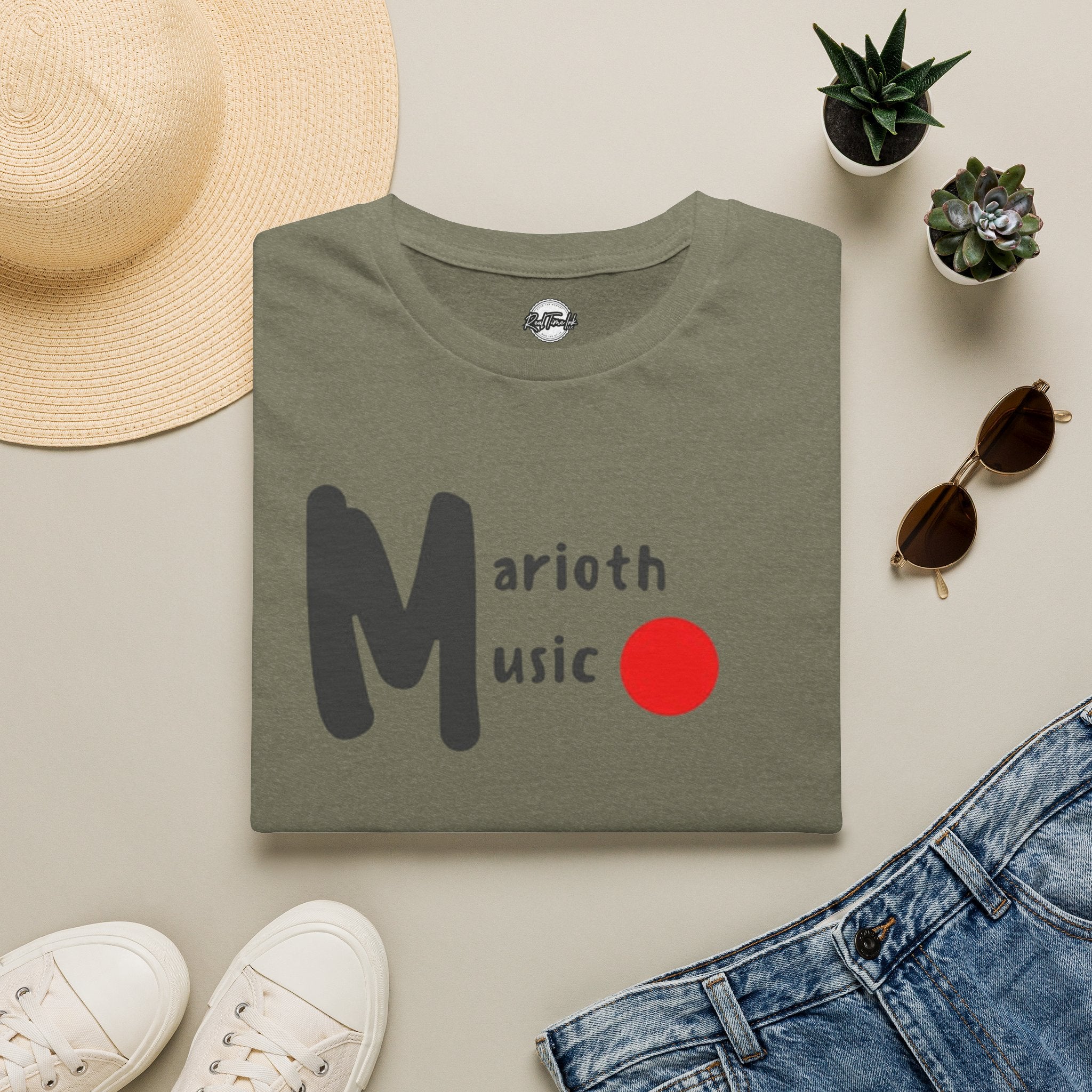 Marioth Music Logo Tee (Bold 'M' with Red Dot)