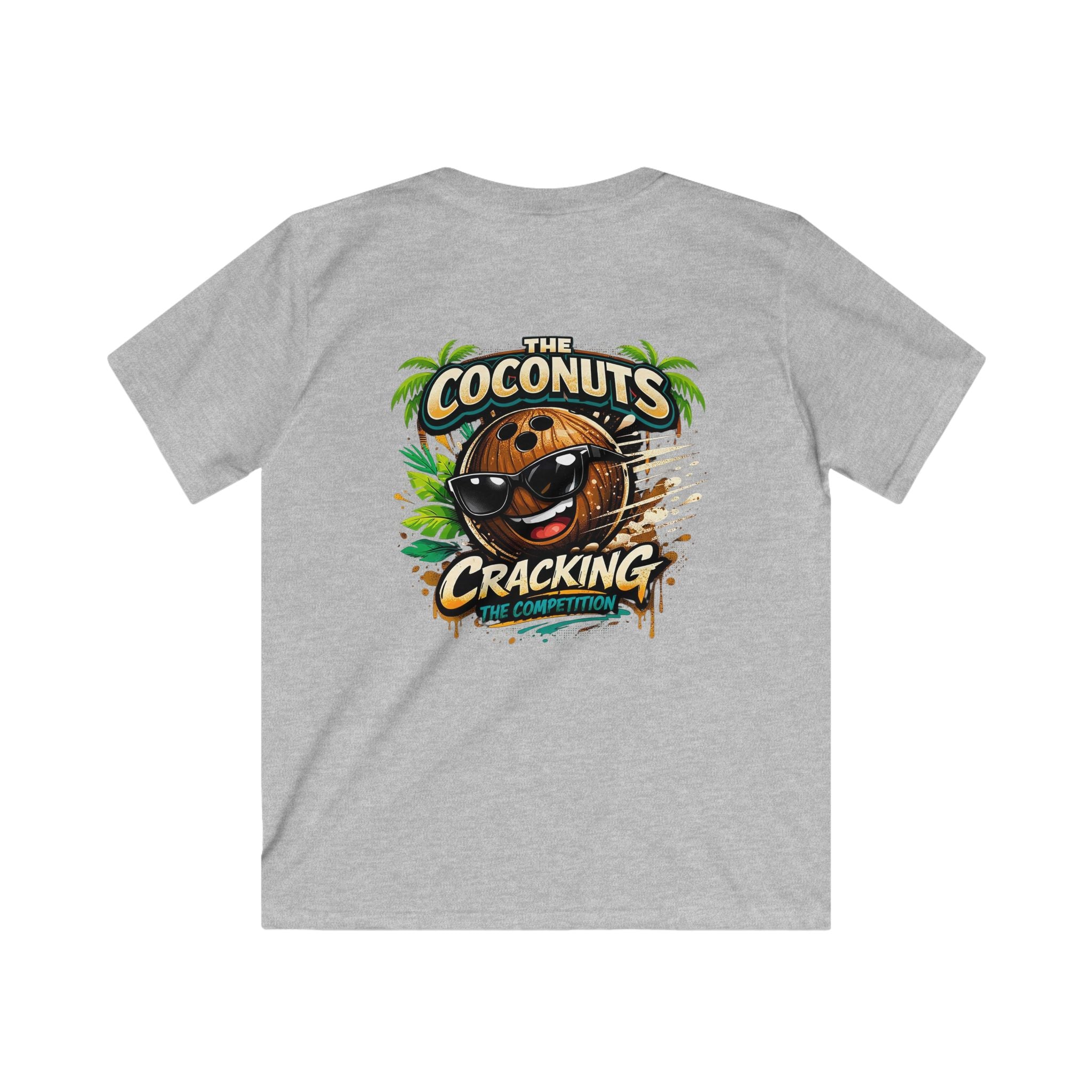 Camdon 'The Coconuts Cracking' Graphic Bowling Tee – Tropical Coconut Competition Shirt (Camdon 21)