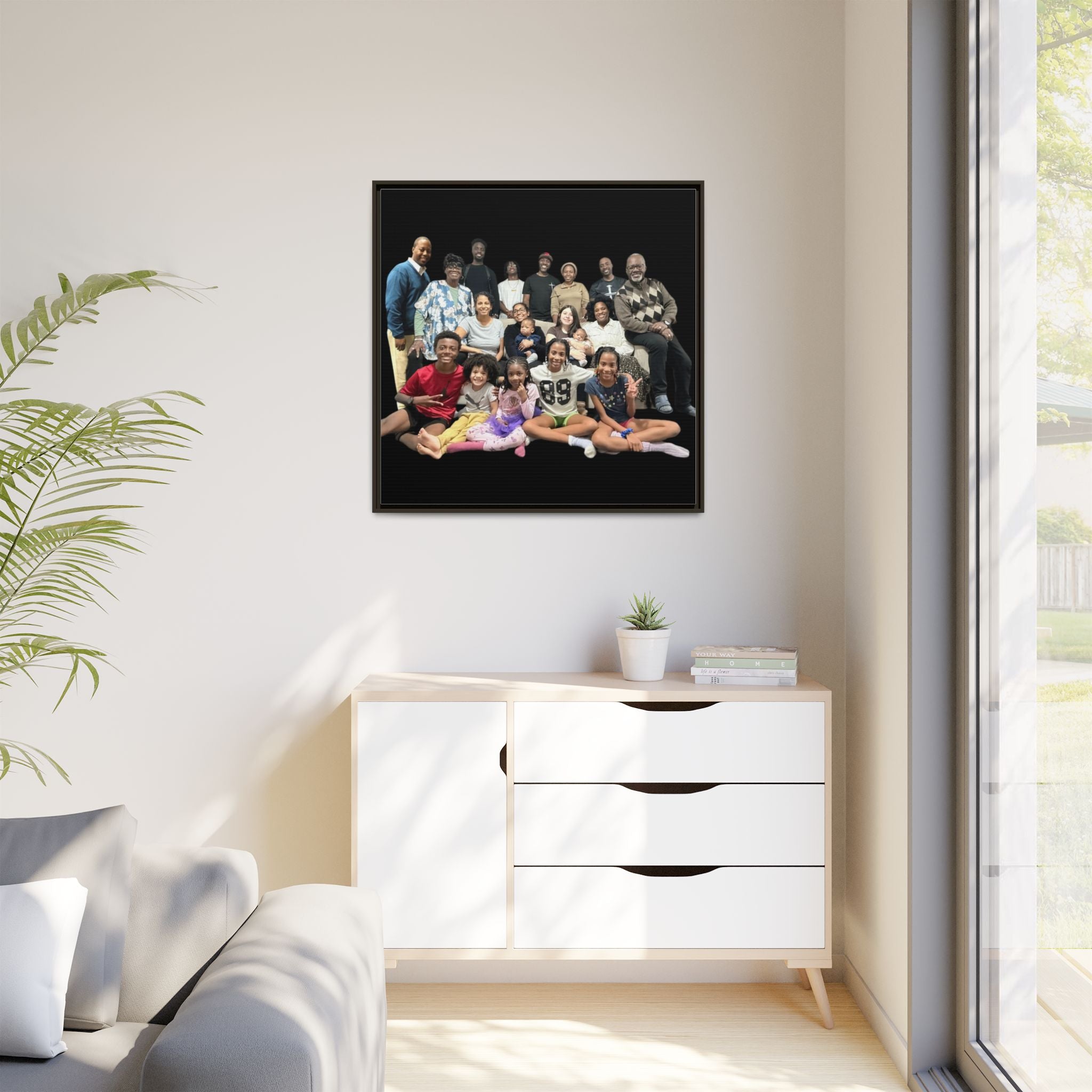Gordon Family Matte Canvas, Framed (Multi-color)