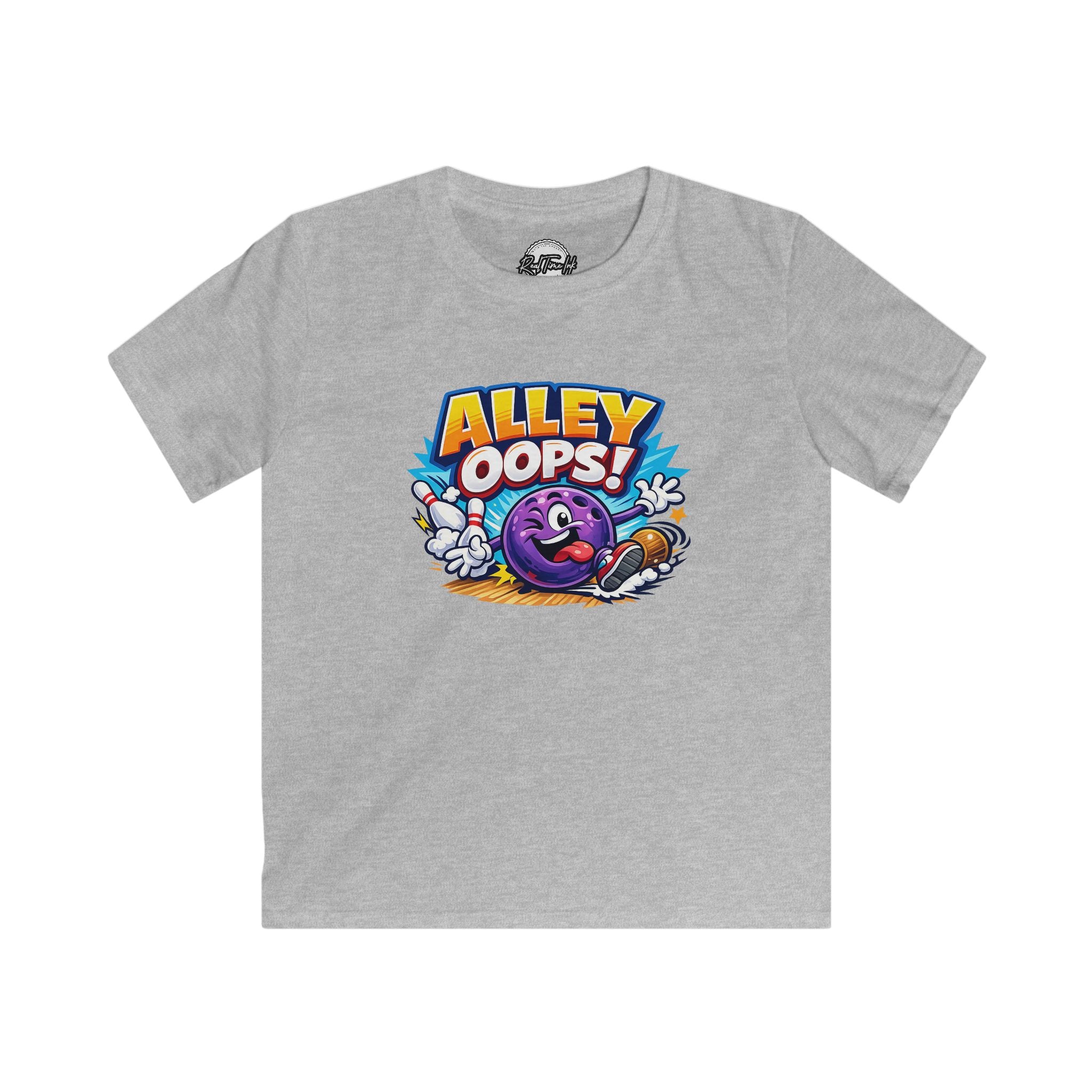 Kids Bowling Tee - “Alley Oops!” Graphic Shirt with Custom Name & Number