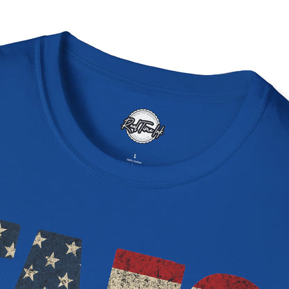 Patriotic FAFO Unisex Softstyle T-Shirt | USA Graphic Tee | Casual Wear, Gift for Holidays, Independence Day
