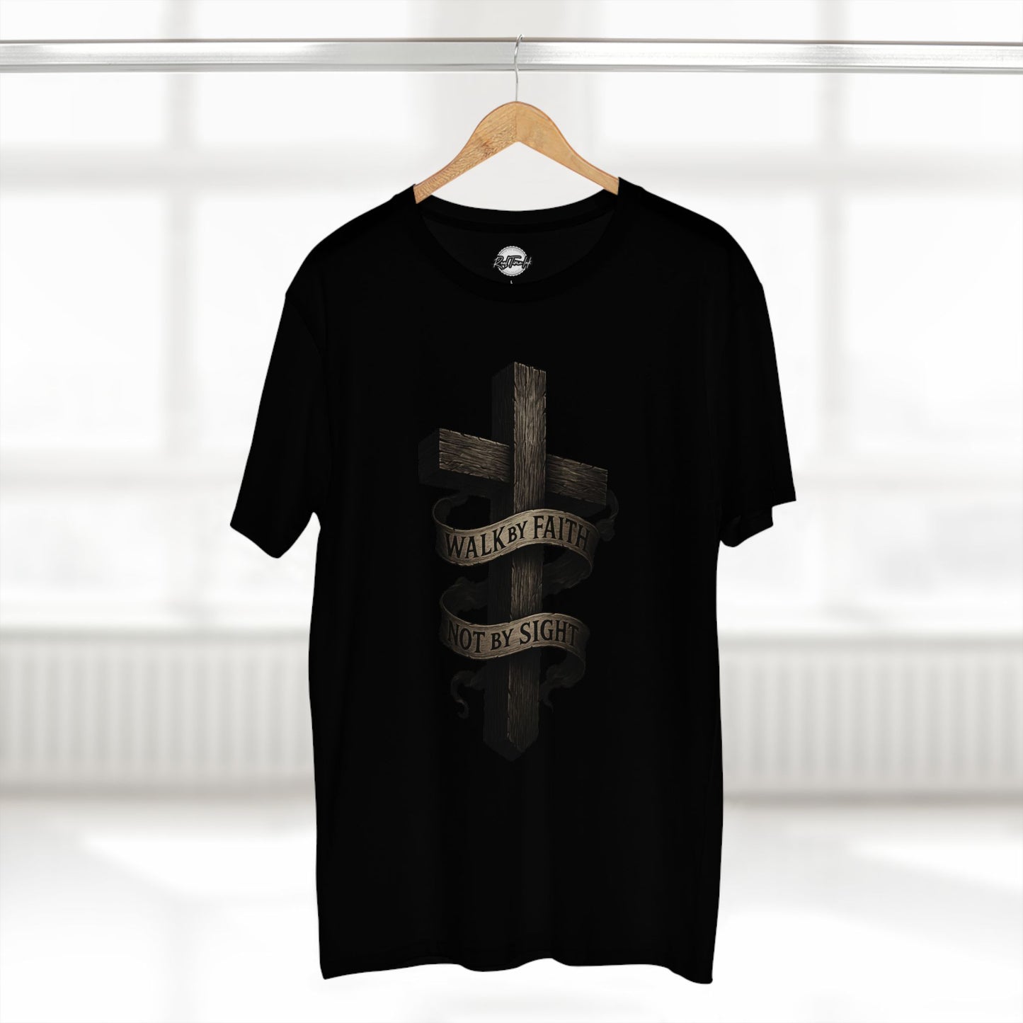 Faith Cross T-Shirt — "Walk by Faith, Not by Sight" Christian Tee
