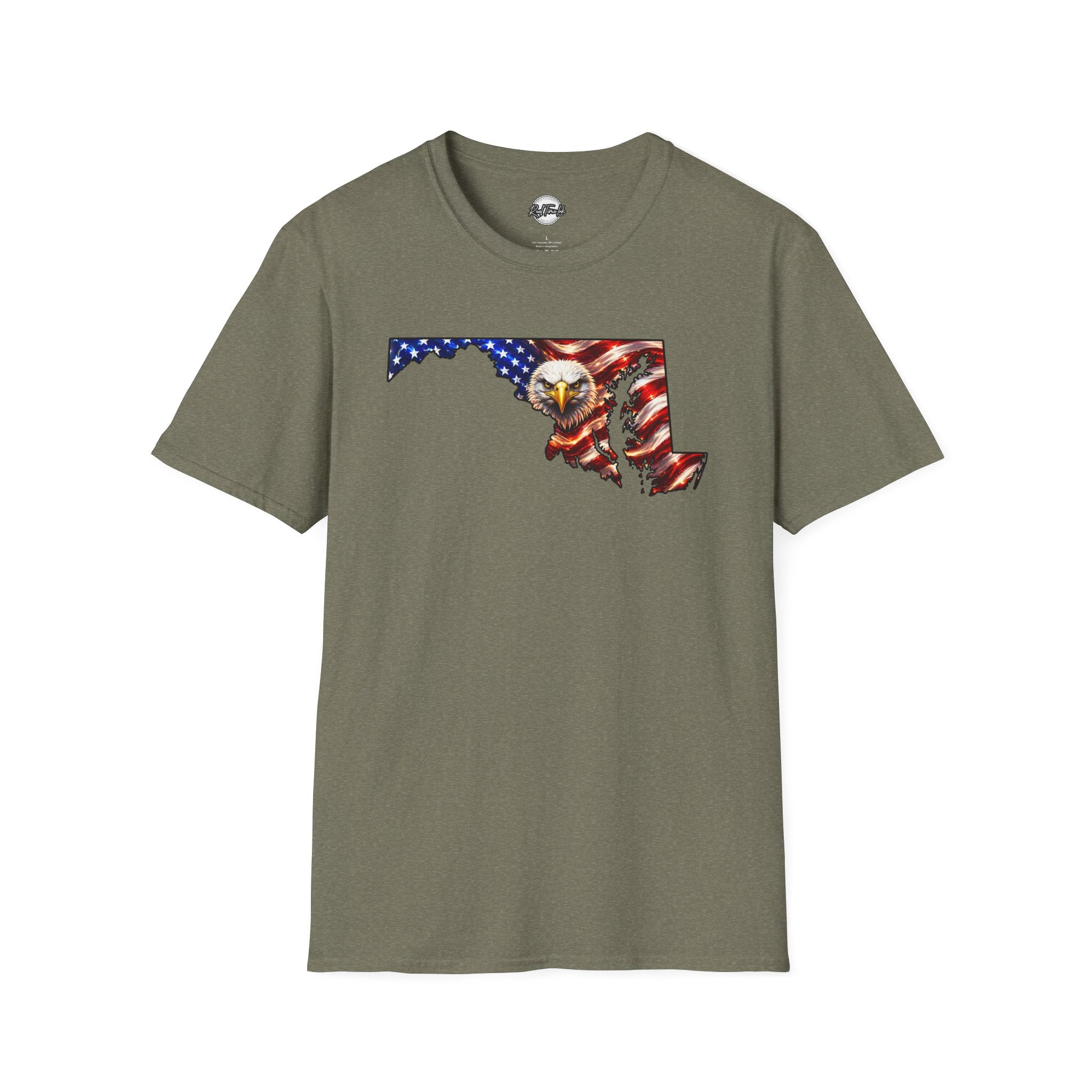 Maryland Flag Eagle T-Shirt – American Pride State Silhouette Tee