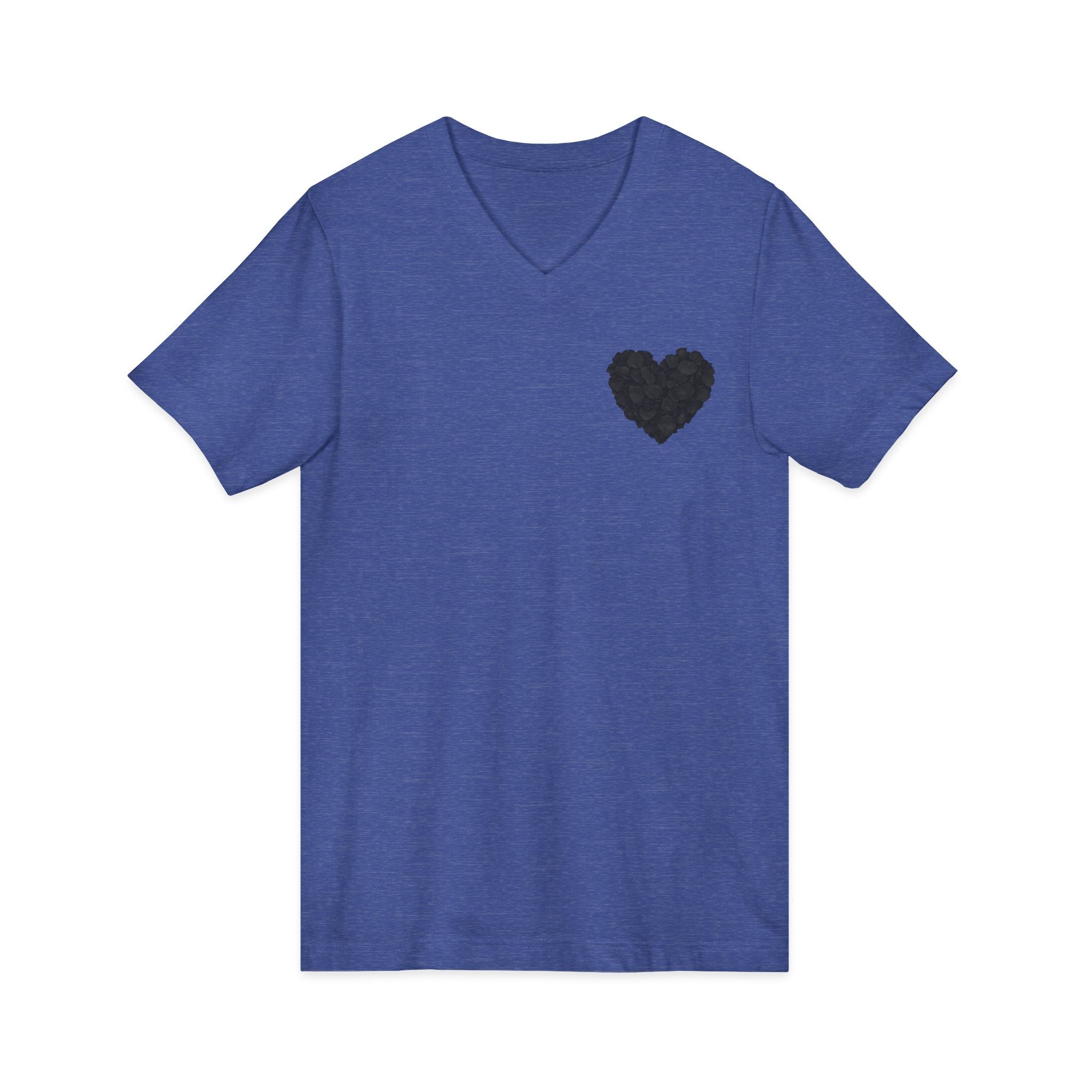 Black Rose Heart T-Shirt | Floral Heart Tee