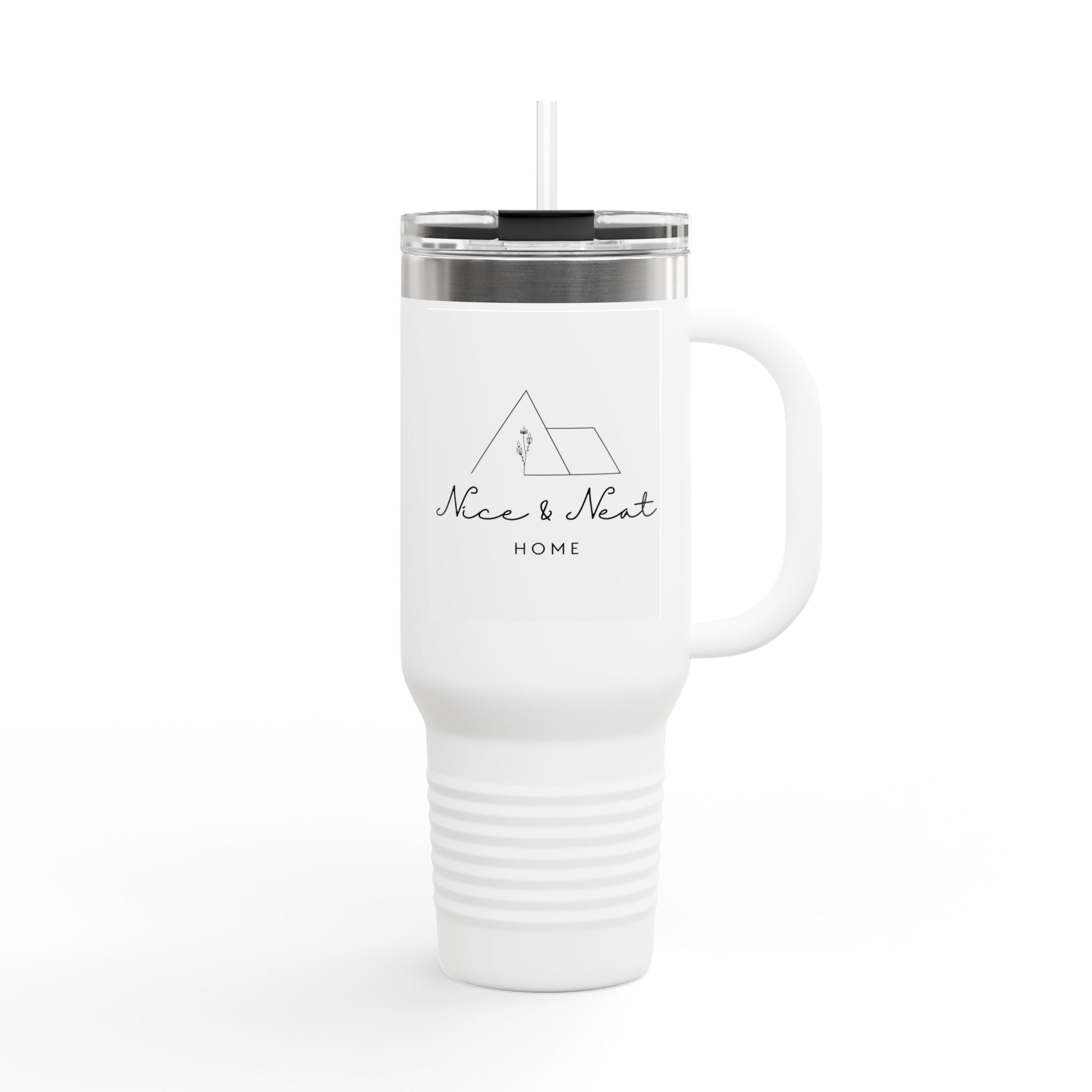 40oz Insulated Travel Mug — Minimal 'Nice & Neat Home' Logo Tumbler