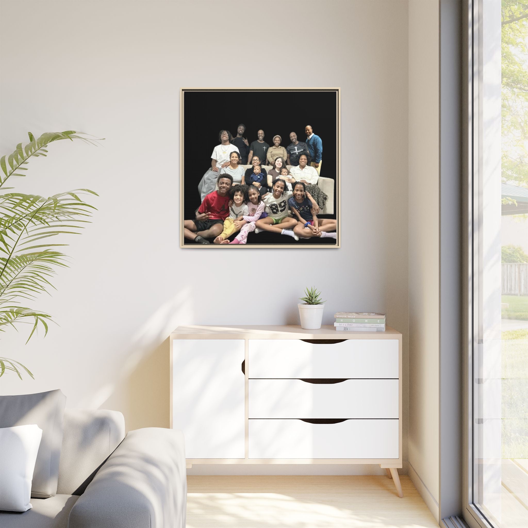 Gordon Siblings Family Matte Canvas, Framed (Multi-color)