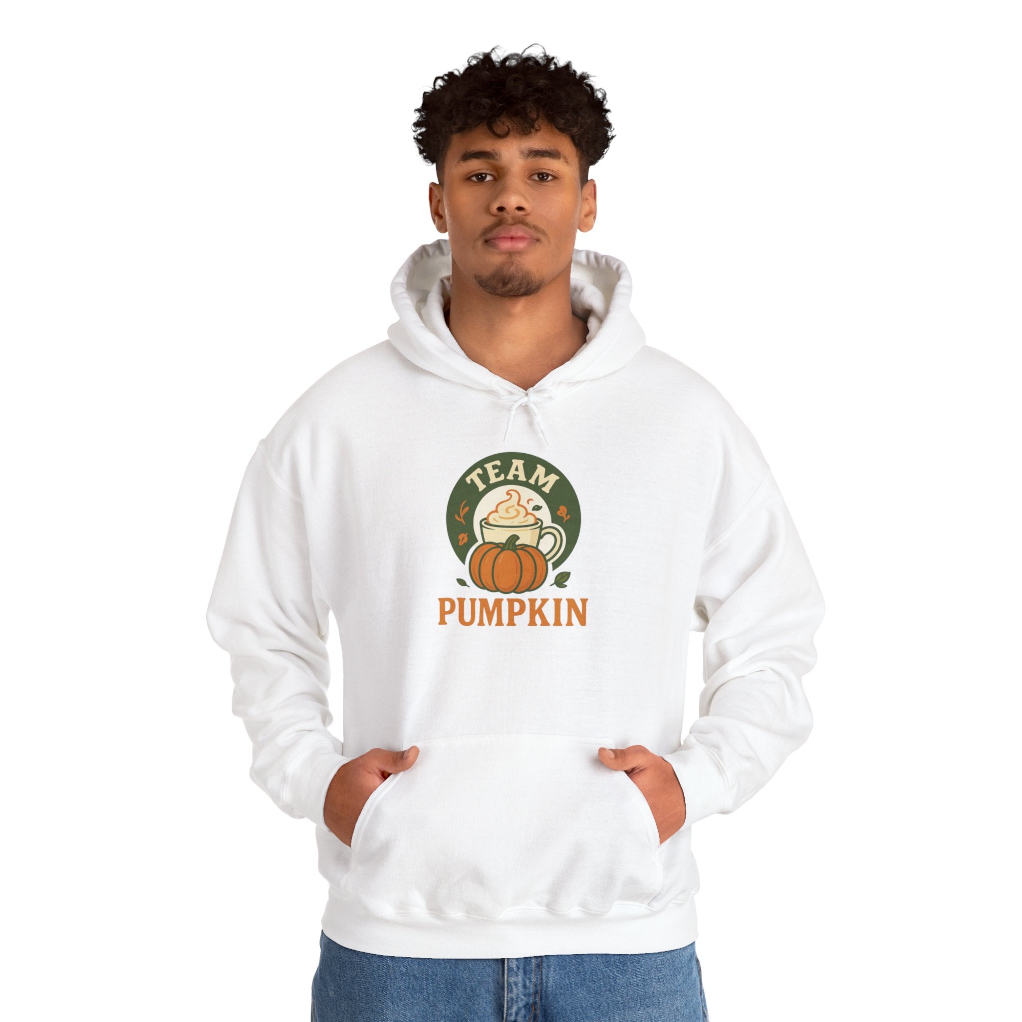Team Pumpkin Unisex Hoodie, Cozy Fall Apparel, Halloween Sweatshirt, Pumpkin Lover Gift, Casual Autumn Wear