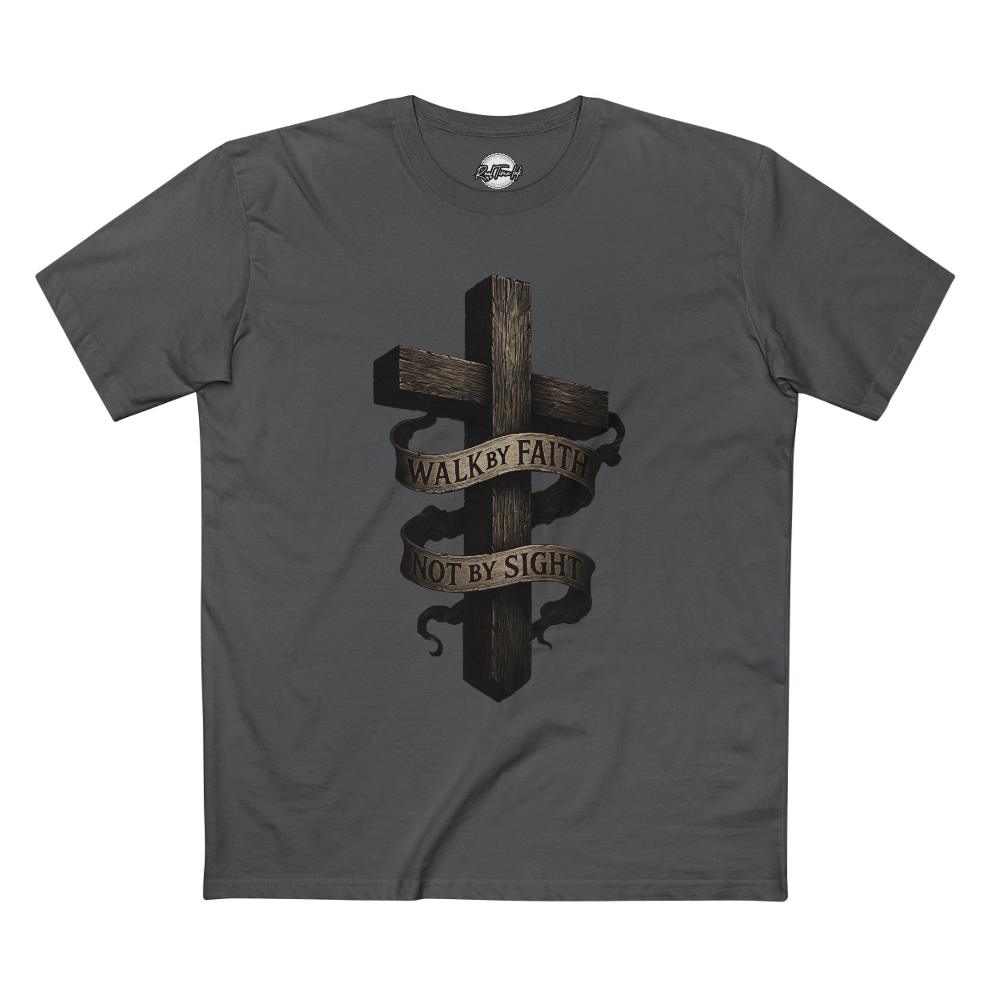 Faith Cross T-Shirt — "Walk by Faith, Not by Sight" Christian Tee