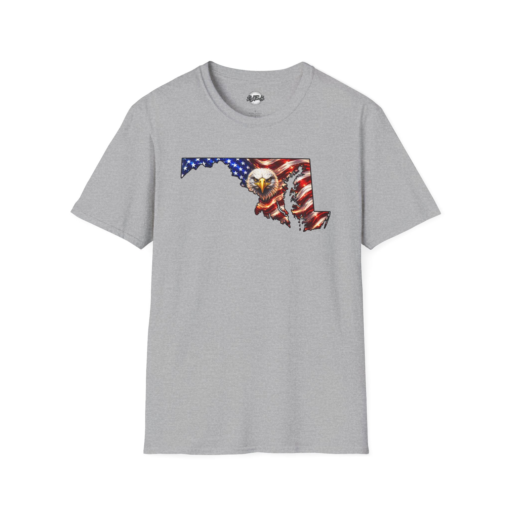 Maryland Flag Eagle T-Shirt – American Pride State Silhouette Tee