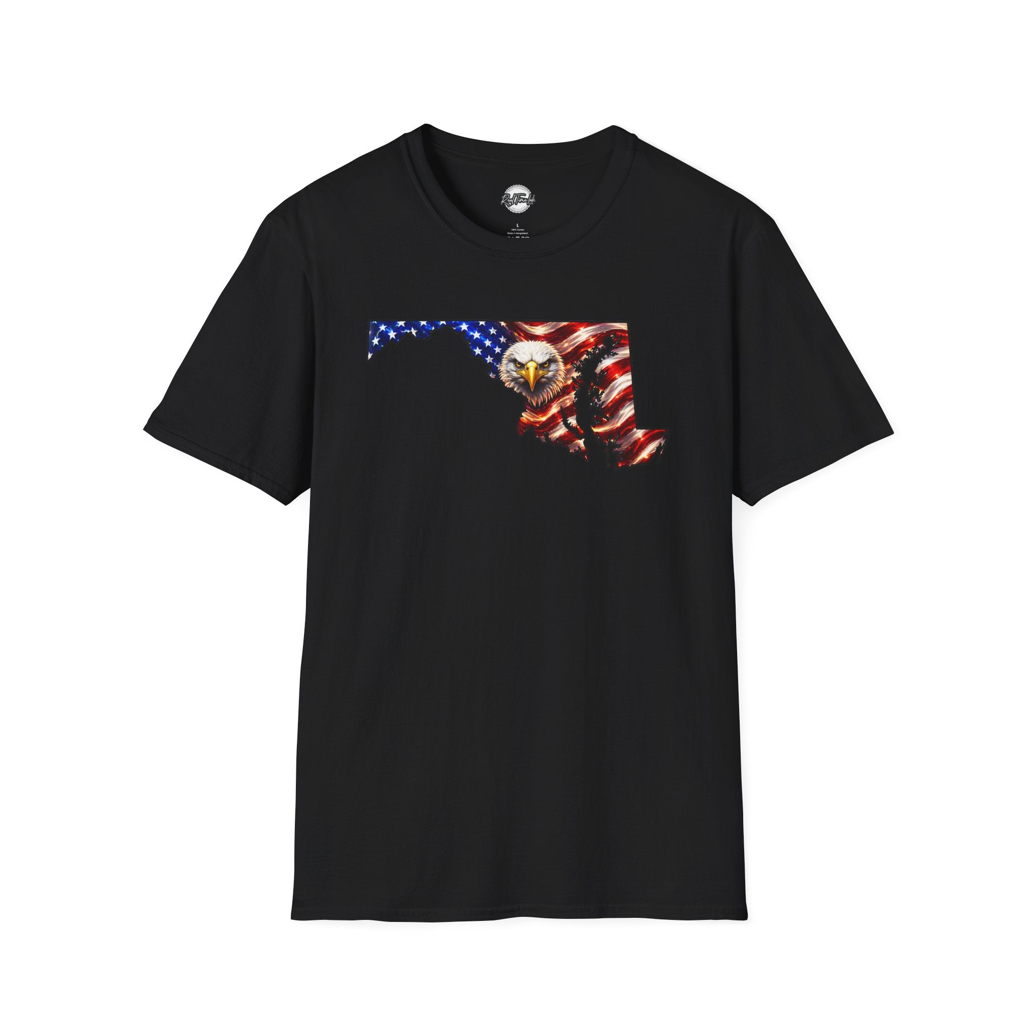 Maryland Flag Eagle T-Shirt – American Pride State Silhouette Tee