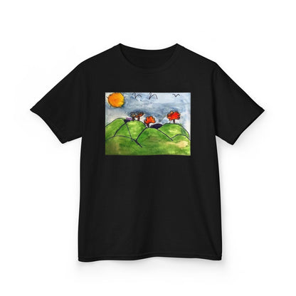 Children's Nature Art Tee - Colorful Landscape Design for Kids