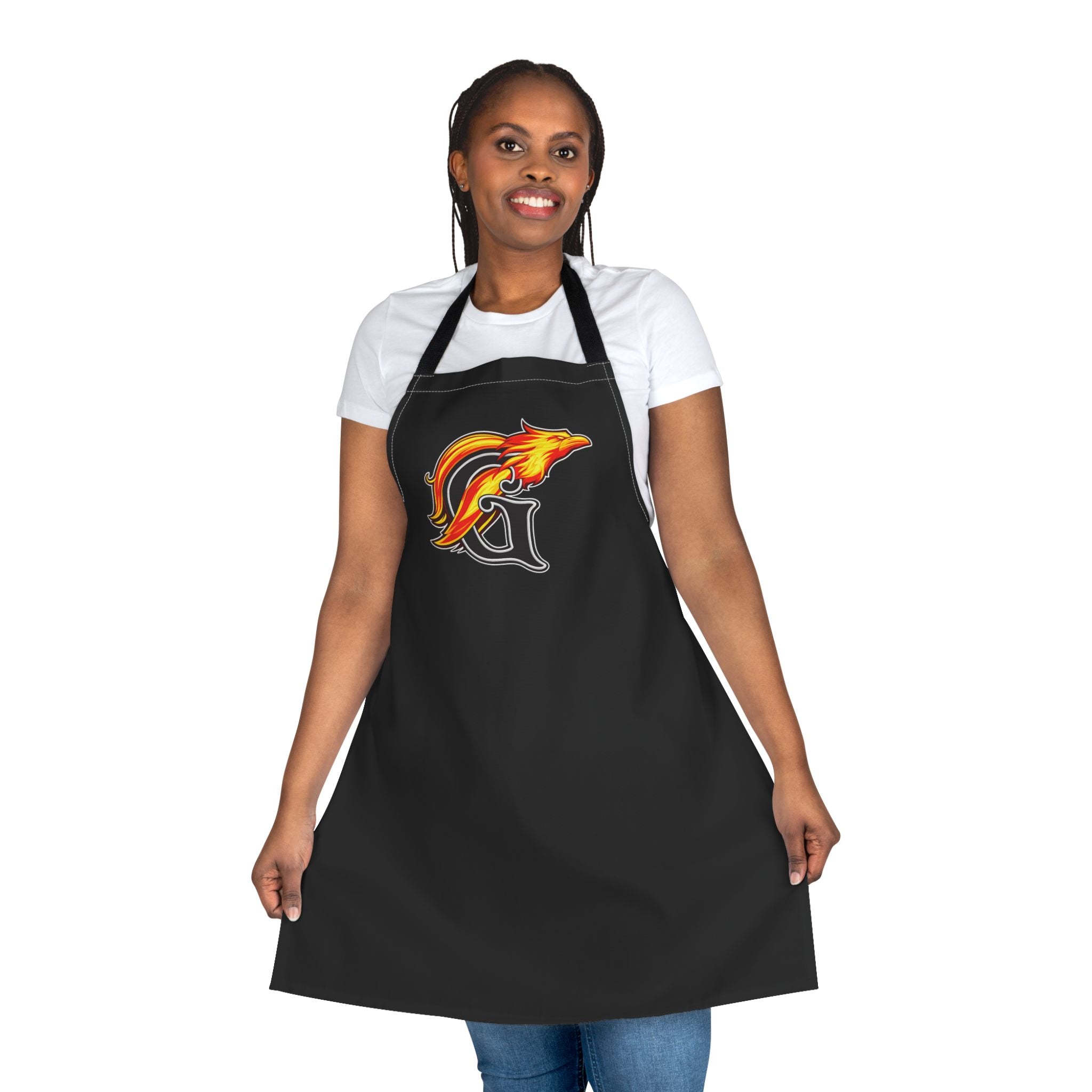 GALVINELL’S Kitchen Apron — Bold Chef Apron with Fiery Emblem