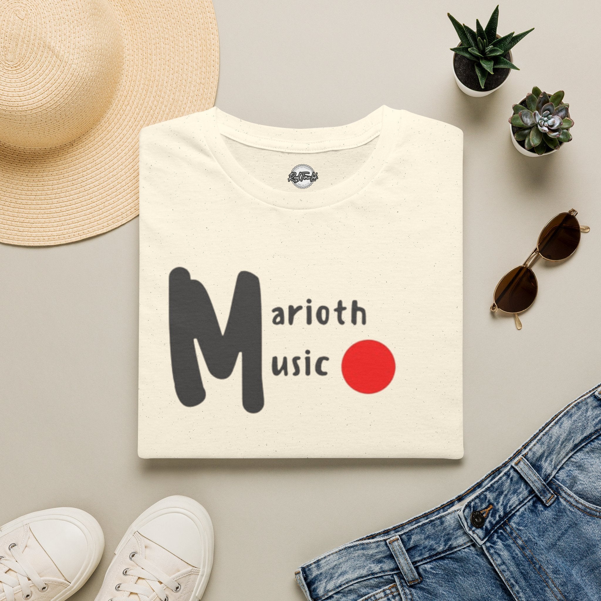 Marioth Music Logo Tee (Bold 'M' with Red Dot)