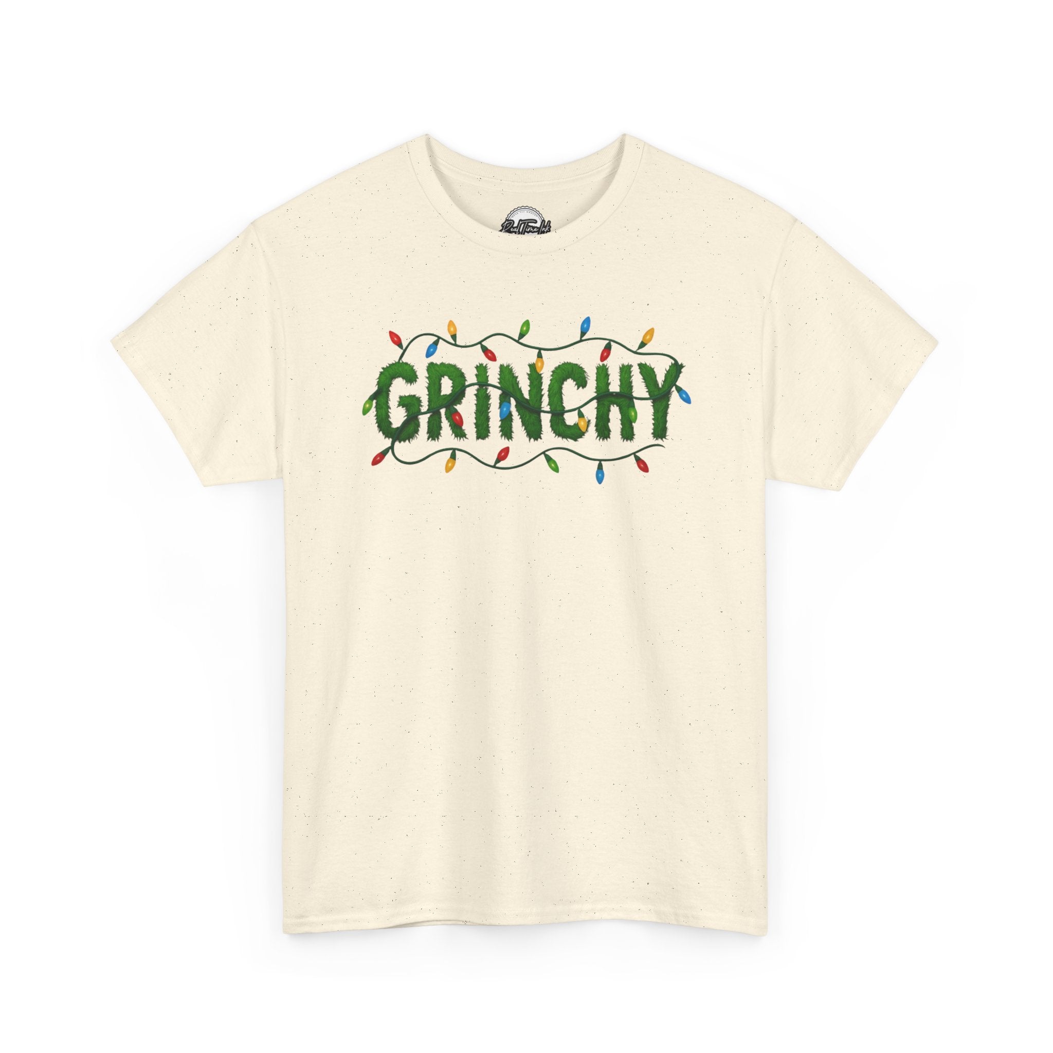 Grinchy Christmas Tee — Festive Lights Holiday Shirt