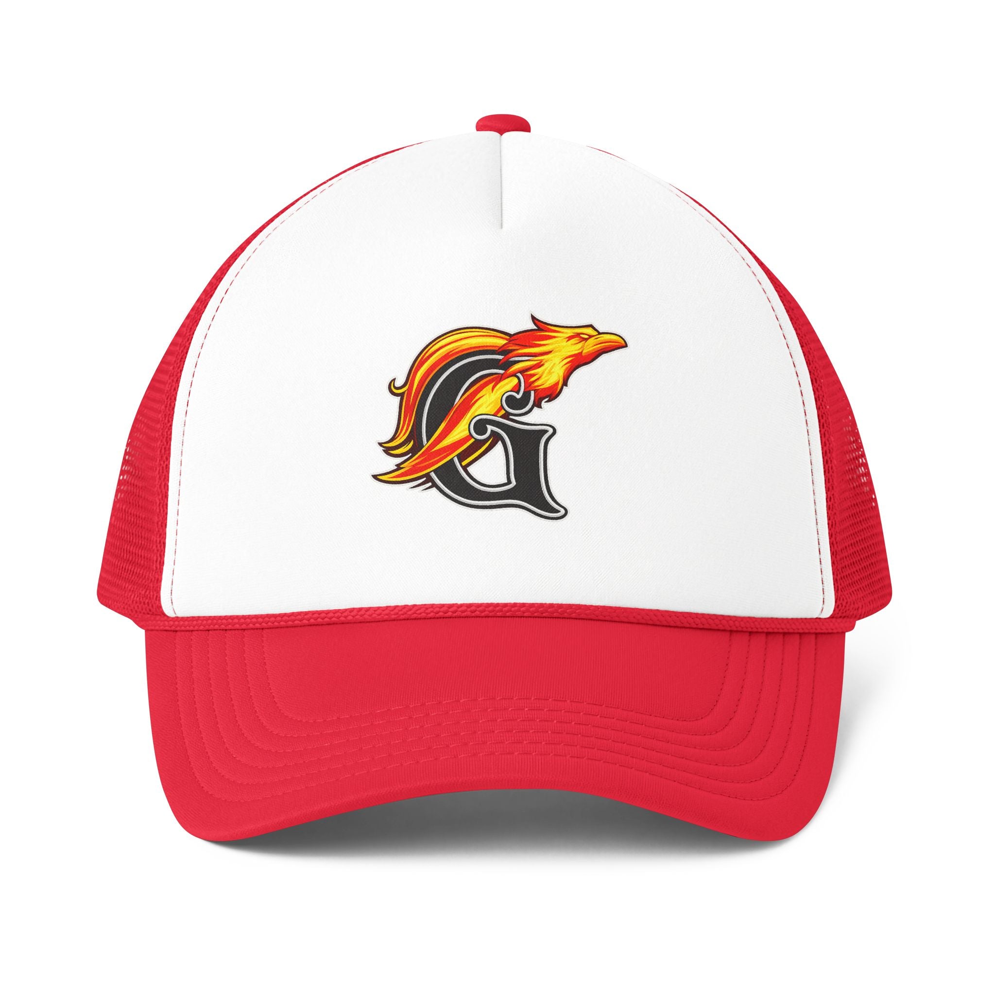 GALVINELL’S Trucker Cap – Embroidered Retro Sea Logo Foam Mesh Hat