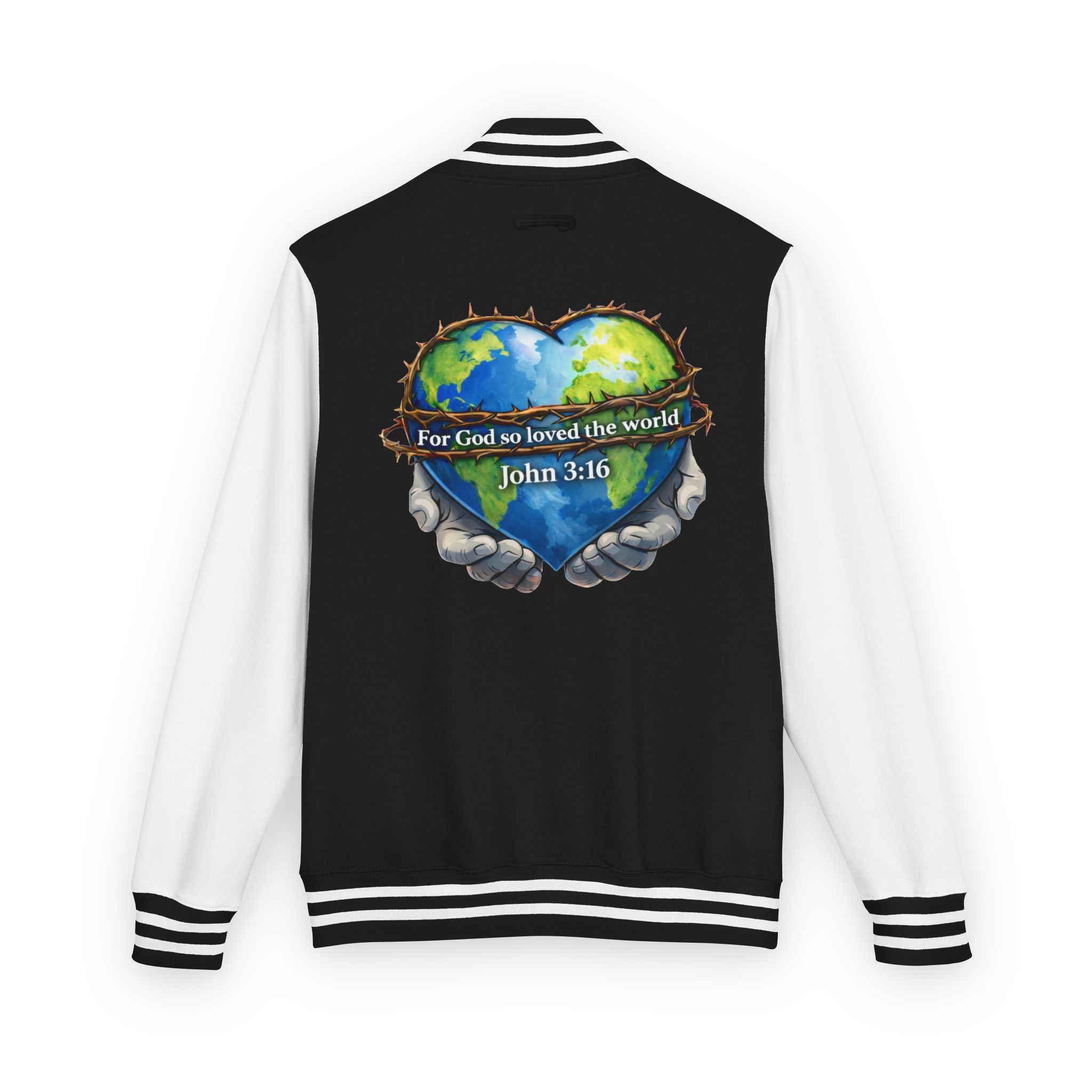 John 3:16 Letterman Jacket — 'God So Loved the World' Varsity Jacket