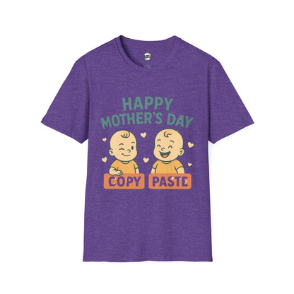 Happy Mother's Day Unisex Softstyle T-Shirt - Cute 'Copy Paste' Design for Moms