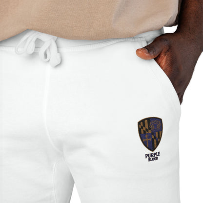 Embroidered Unisex Sweatpants - Purple Blood Design