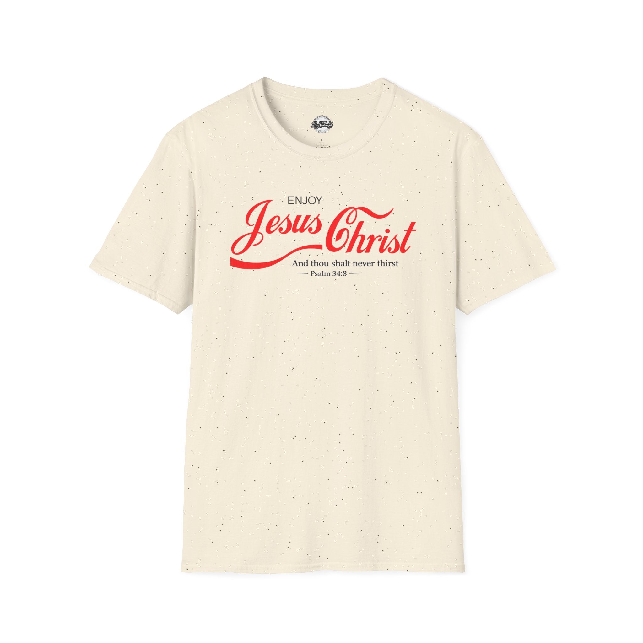 Jesus Christ T-Shirt — "Enjoy Jesus Christ" Psalm 34:8 Faith Tee