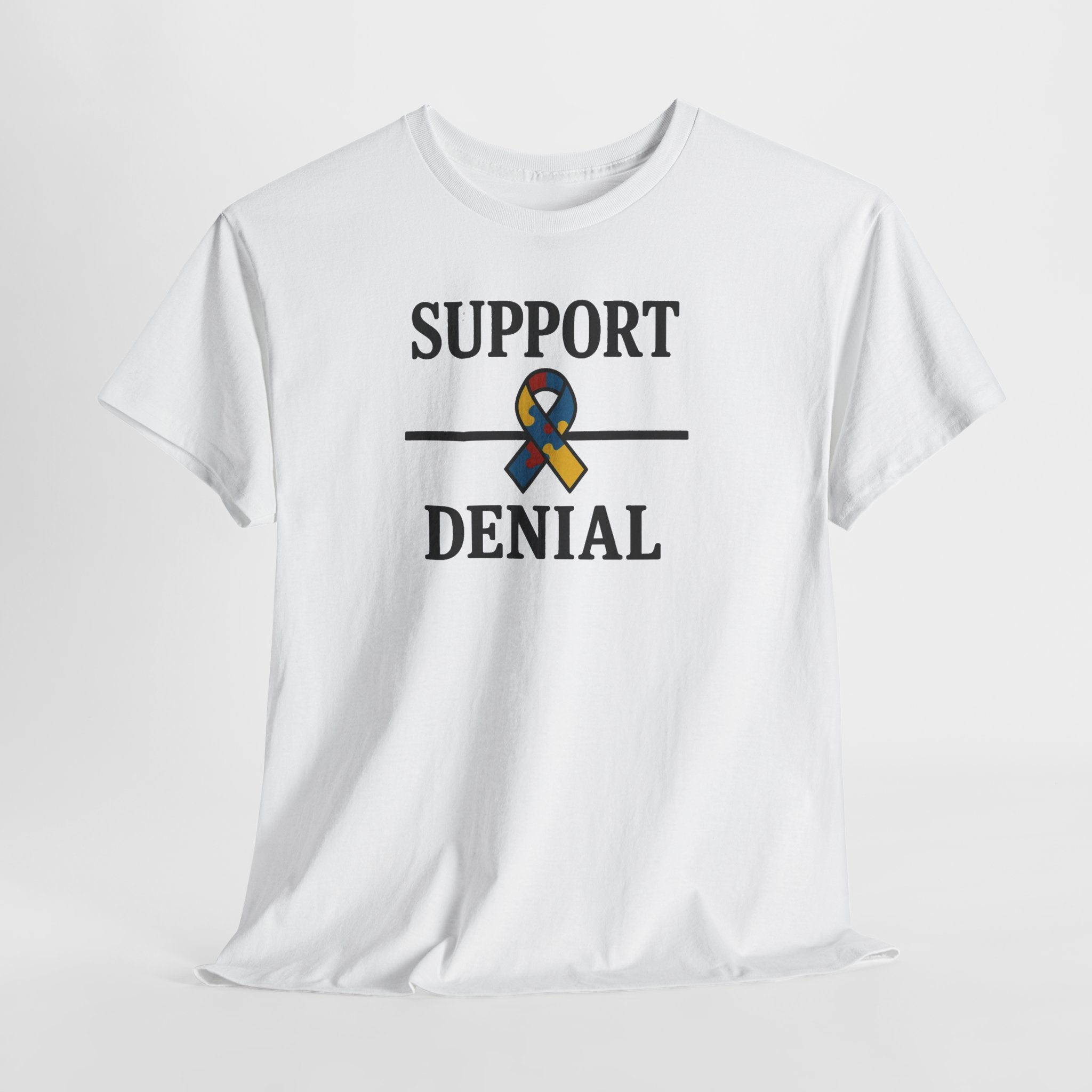 Support over Denial Autism Awareness Tee