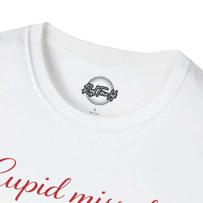 Cupid Missed T-Shirt — Funny Valentine’s Day Shirt with Heart Accent