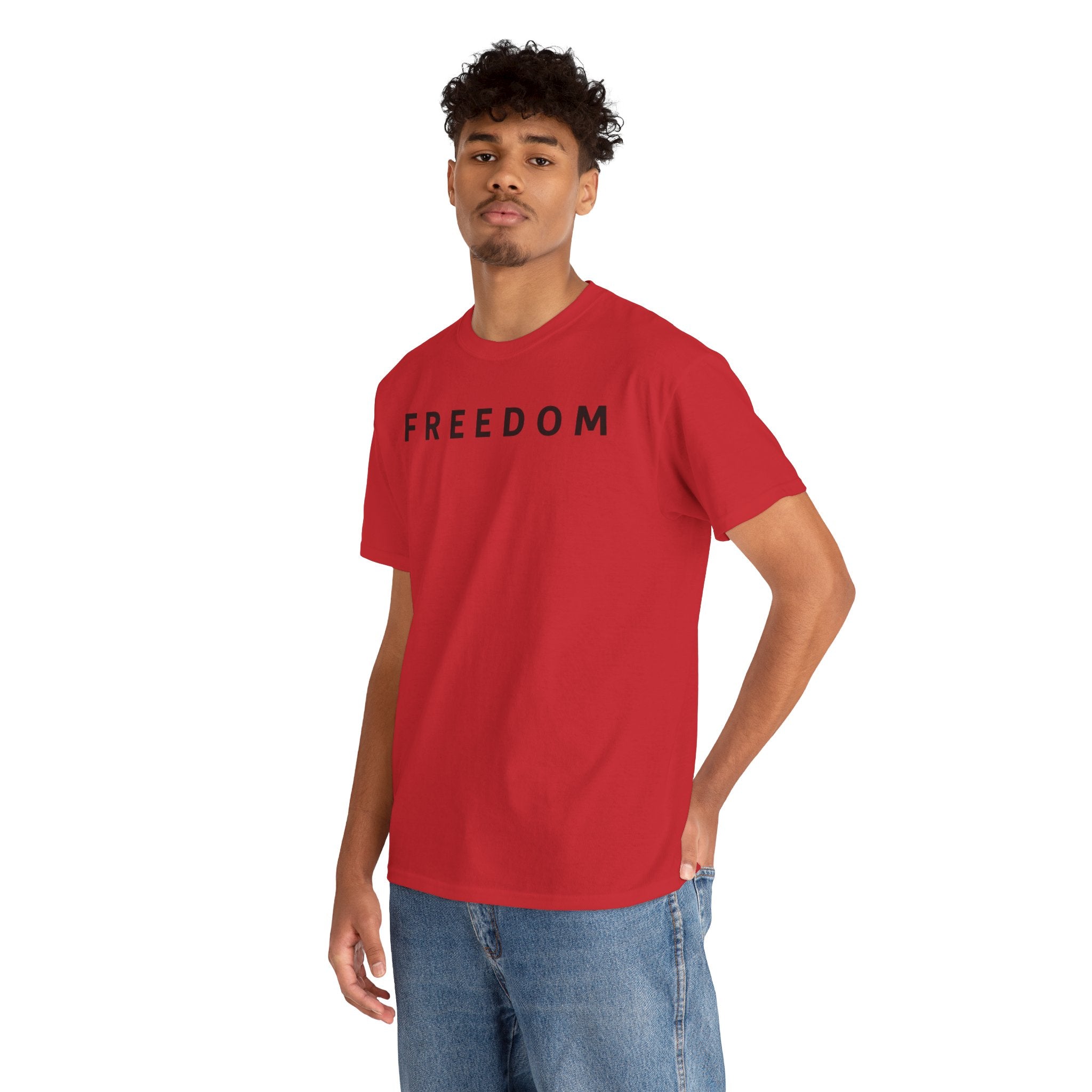 Freedom Gal 5:13 Unisex Heavy Cotton Tee, Casual Graphic T-Shirt, Comfortable Everyday Wear, Inspirational Gift, Freedom Clothing