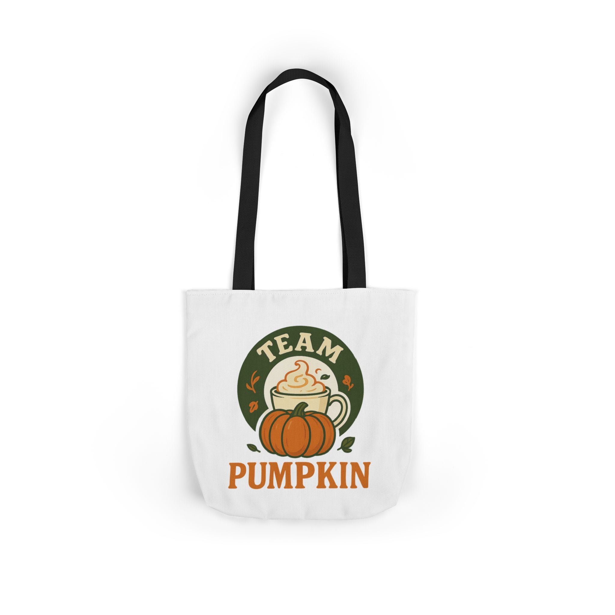 Team Pumpkin Tote Bag with 5-Color Straps, Fall Accessory, Gift for Pumpkin Lovers, Cute Bag for Festivals, Stylish Halloween Tote