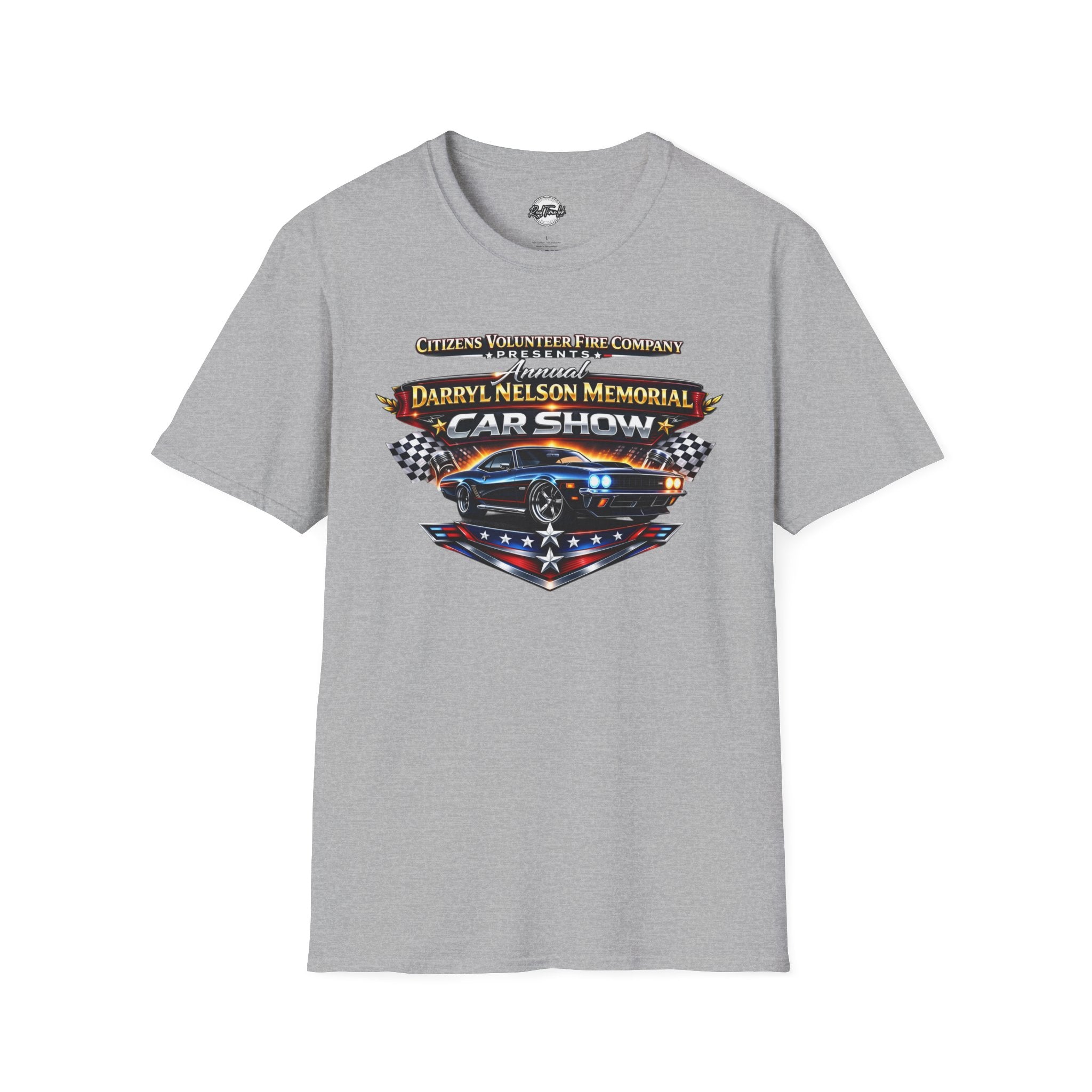 Darryl Nelson Memorial Car Show T-Shirt – Classic Muscle Car Graphic