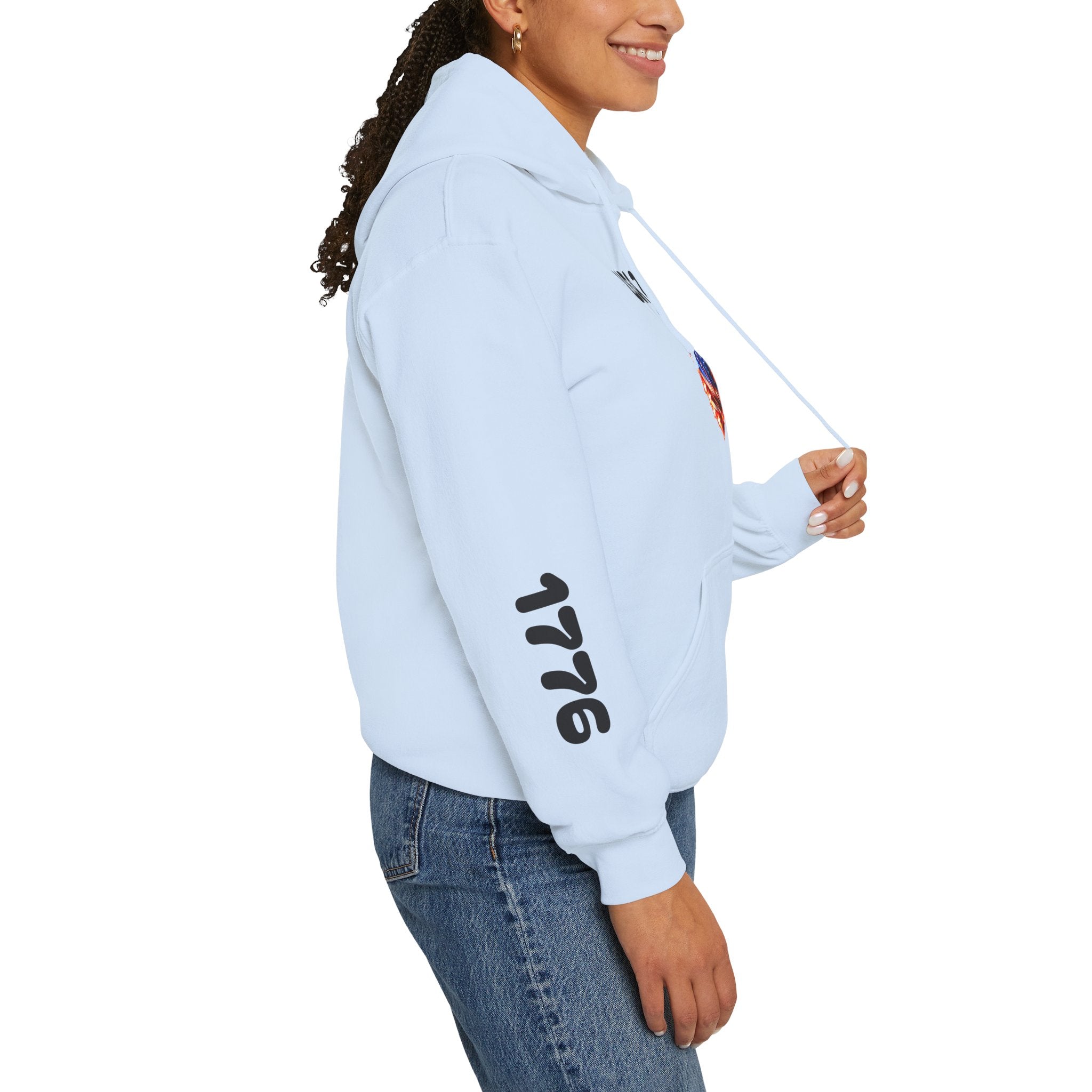 USA 250 Heart Flag Hoodie — 1776 & 2026 Patriotic Anniversary Sweatshirt