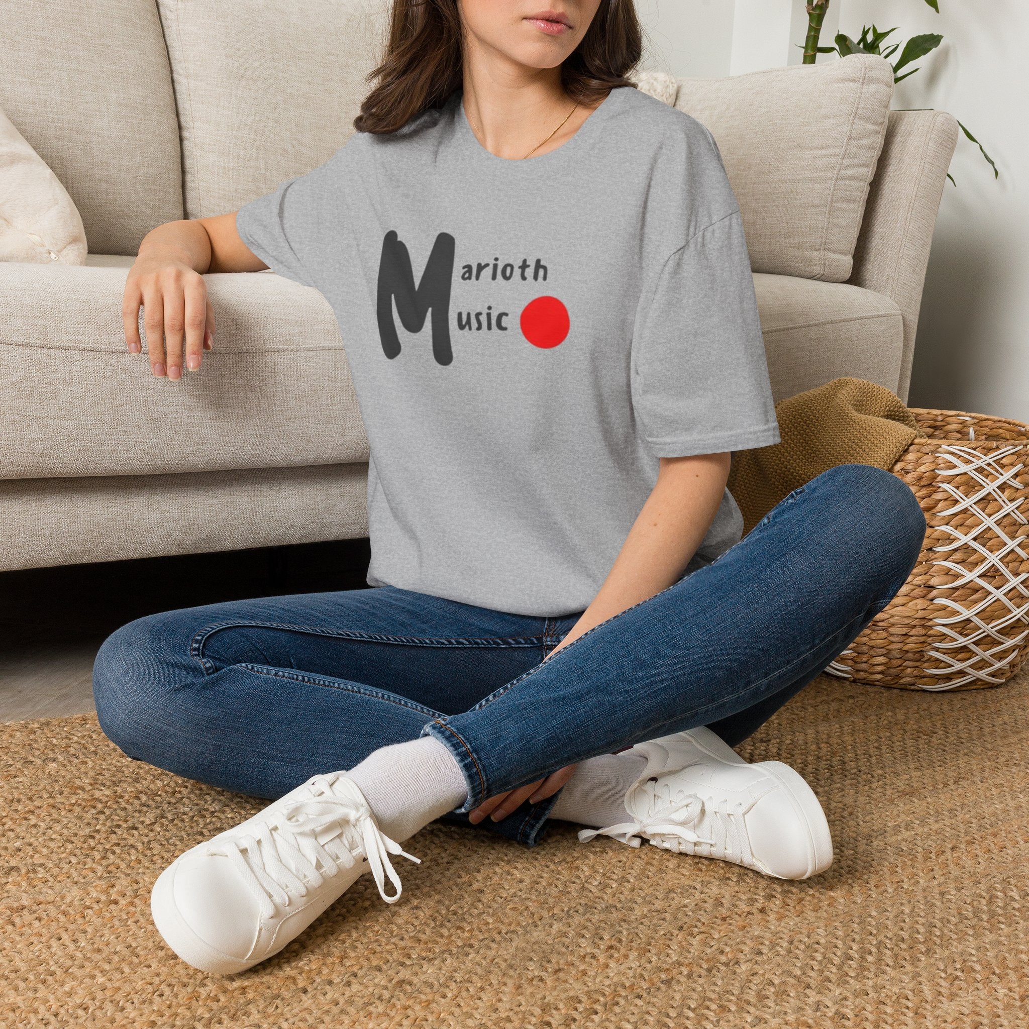 Marioth Music Logo Tee (Bold 'M' with Red Dot)