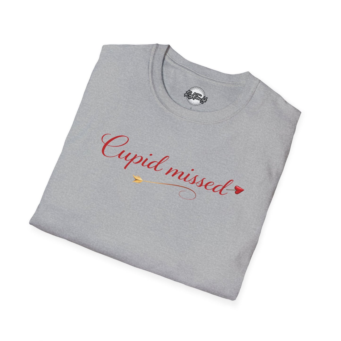 Cupid Missed T-Shirt — Funny Valentine’s Day Shirt with Heart Accent
