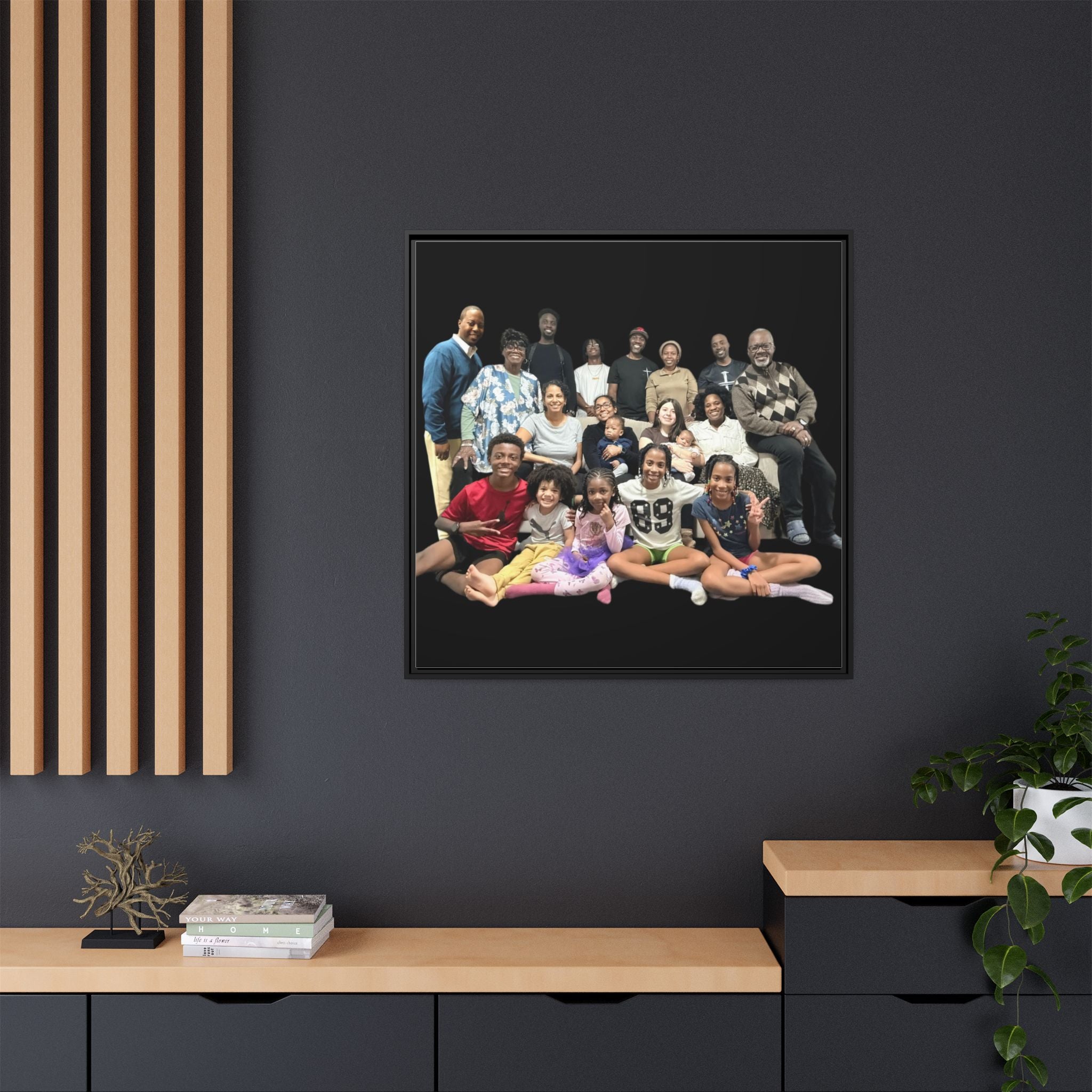 Gordon Family Matte Canvas, Framed (Multi-color)