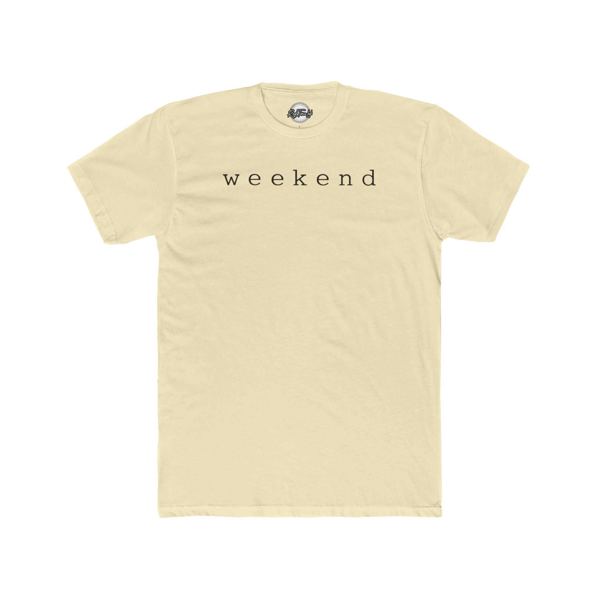 Weekend Minimalist T‑Shirt — 'weekend' Chest Text Cotton Tee