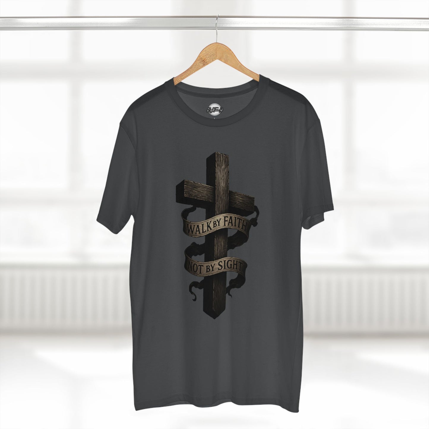 Faith Cross T-Shirt — "Walk by Faith, Not by Sight" Christian Tee