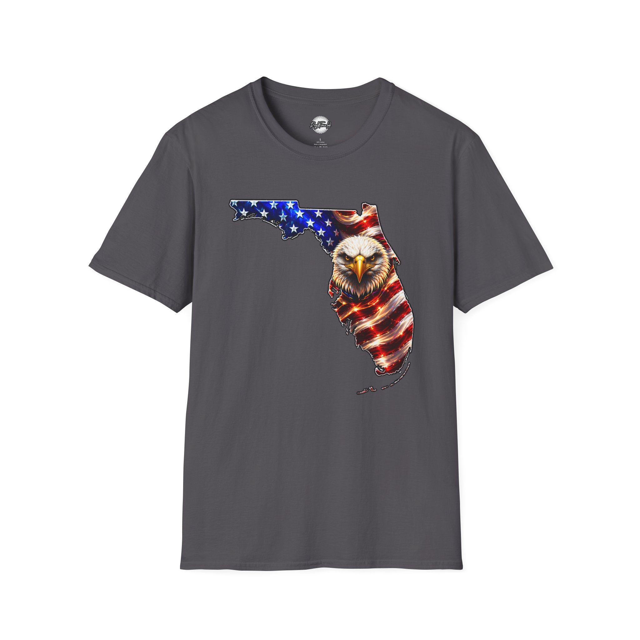 Florida Flag Eagle T-Shirt — American Flag State Outline Tee
