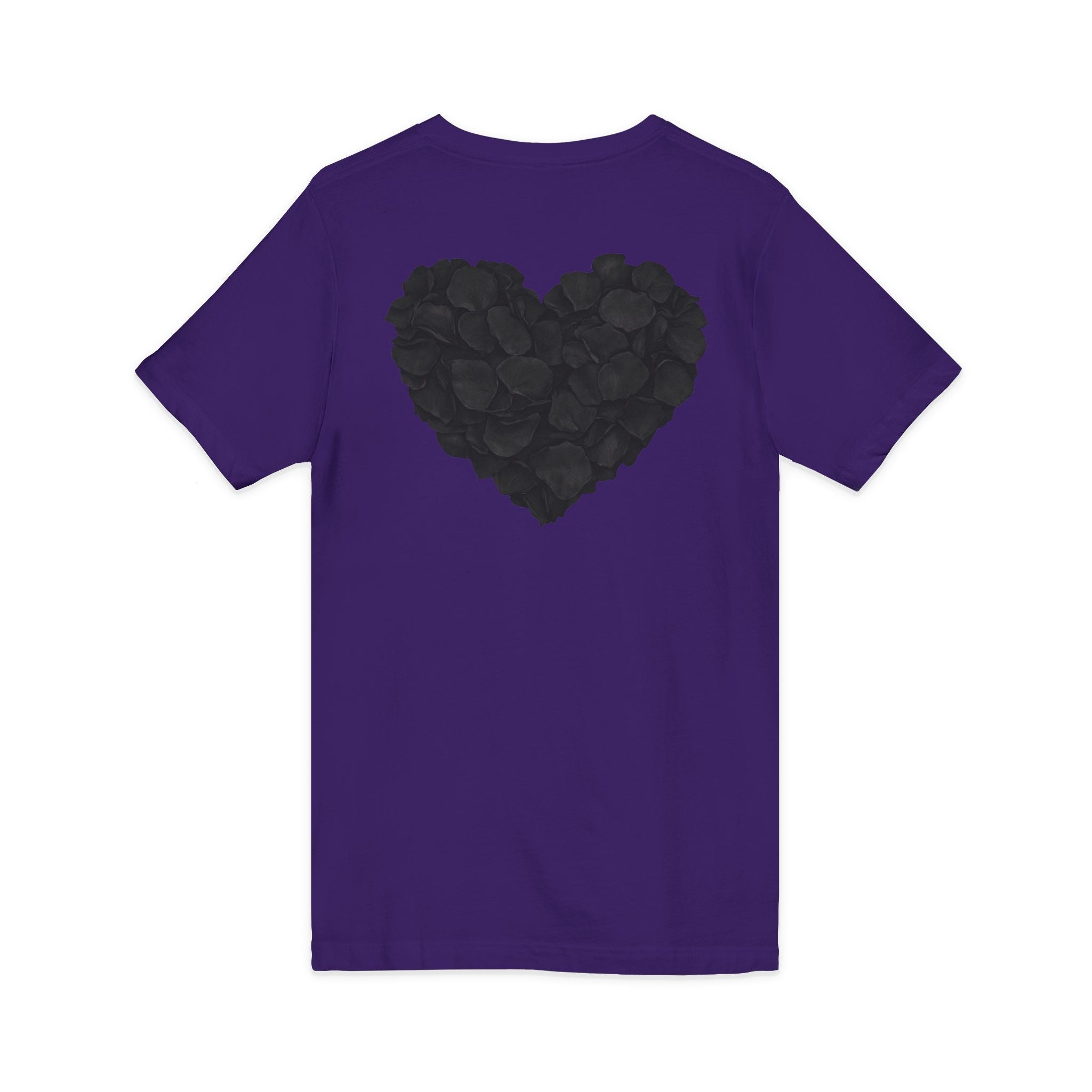 Black Rose Heart T-Shirt | Floral Heart Tee