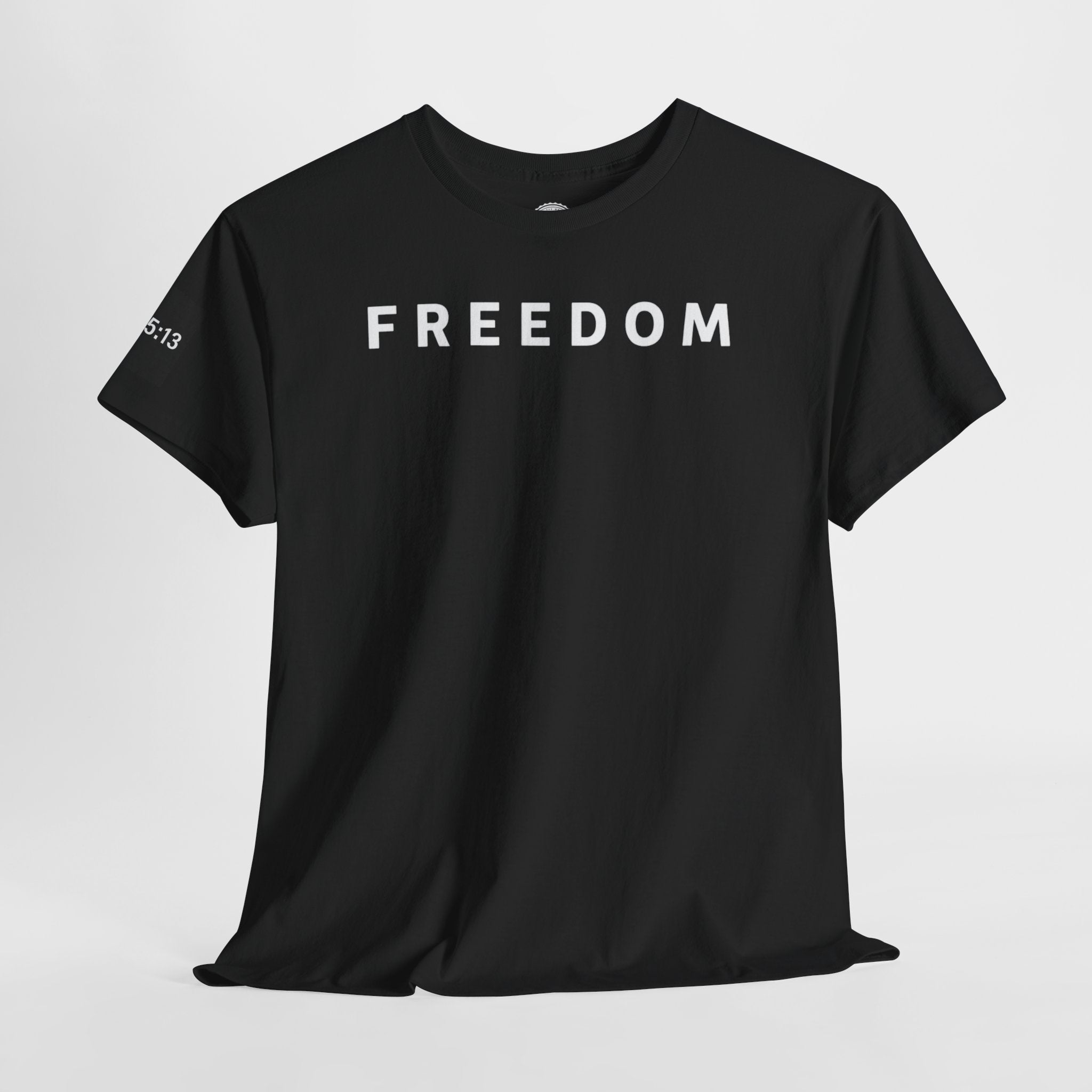 Freedom Gal 5:13 Unisex Heavy Cotton Tee, Casual Graphic T-Shirt, Comfortable Everyday Wear, Inspirational Gift, Freedom Clothing