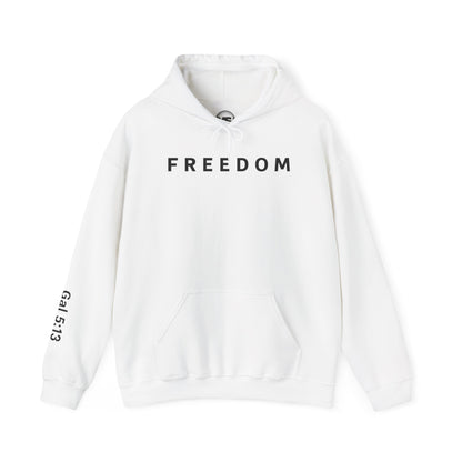 Freedom Hooded Sweatshirt, Cozy Sweatshirt, Religious Apparel, Inspirational Gift, Casual Outfit, Unisex Hoodie