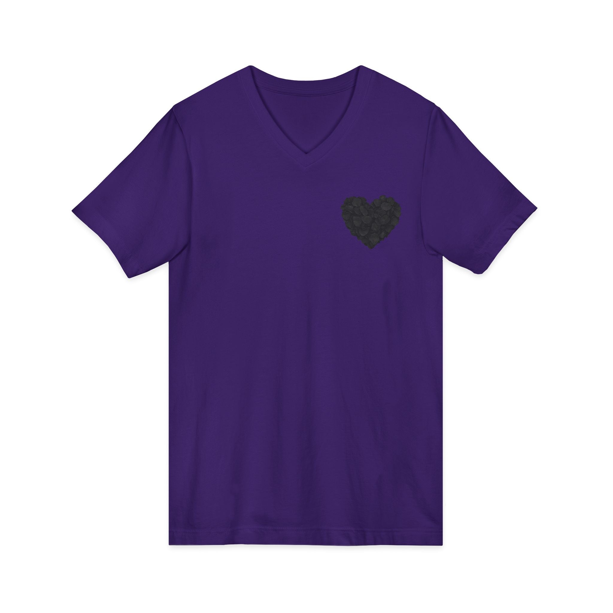 Black Rose Heart T-Shirt | Floral Heart Tee