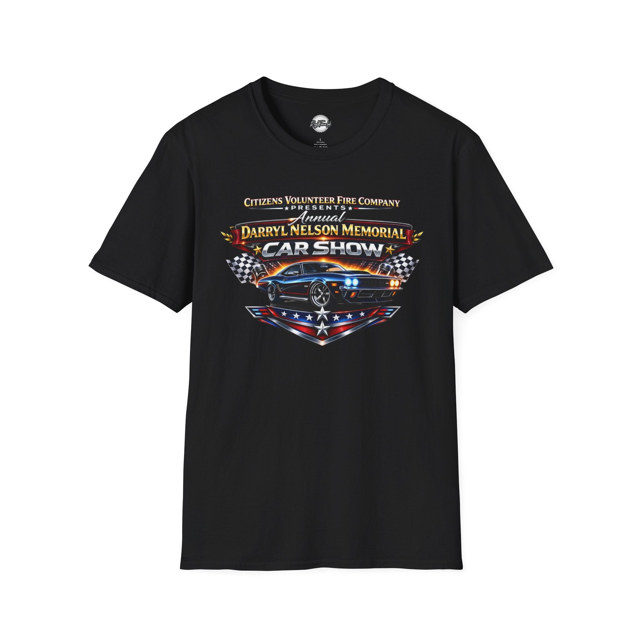 Darryl Nelson Memorial Car Show T-Shirt – Classic Muscle Car Graphic